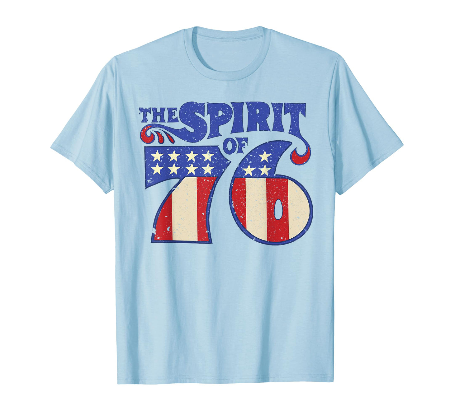 The Spirit 76 Vintage Retro 4th of July Independence Day T-Shirt