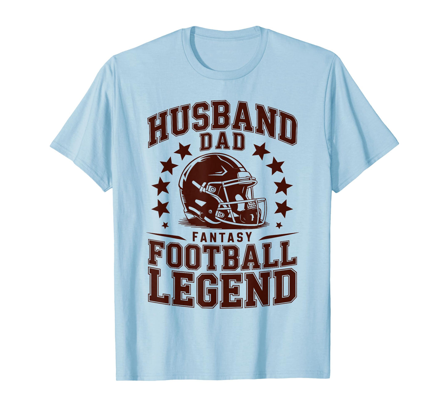 Husband Dad Fantasy Football Legend Humor Retro for Men T-Shirt