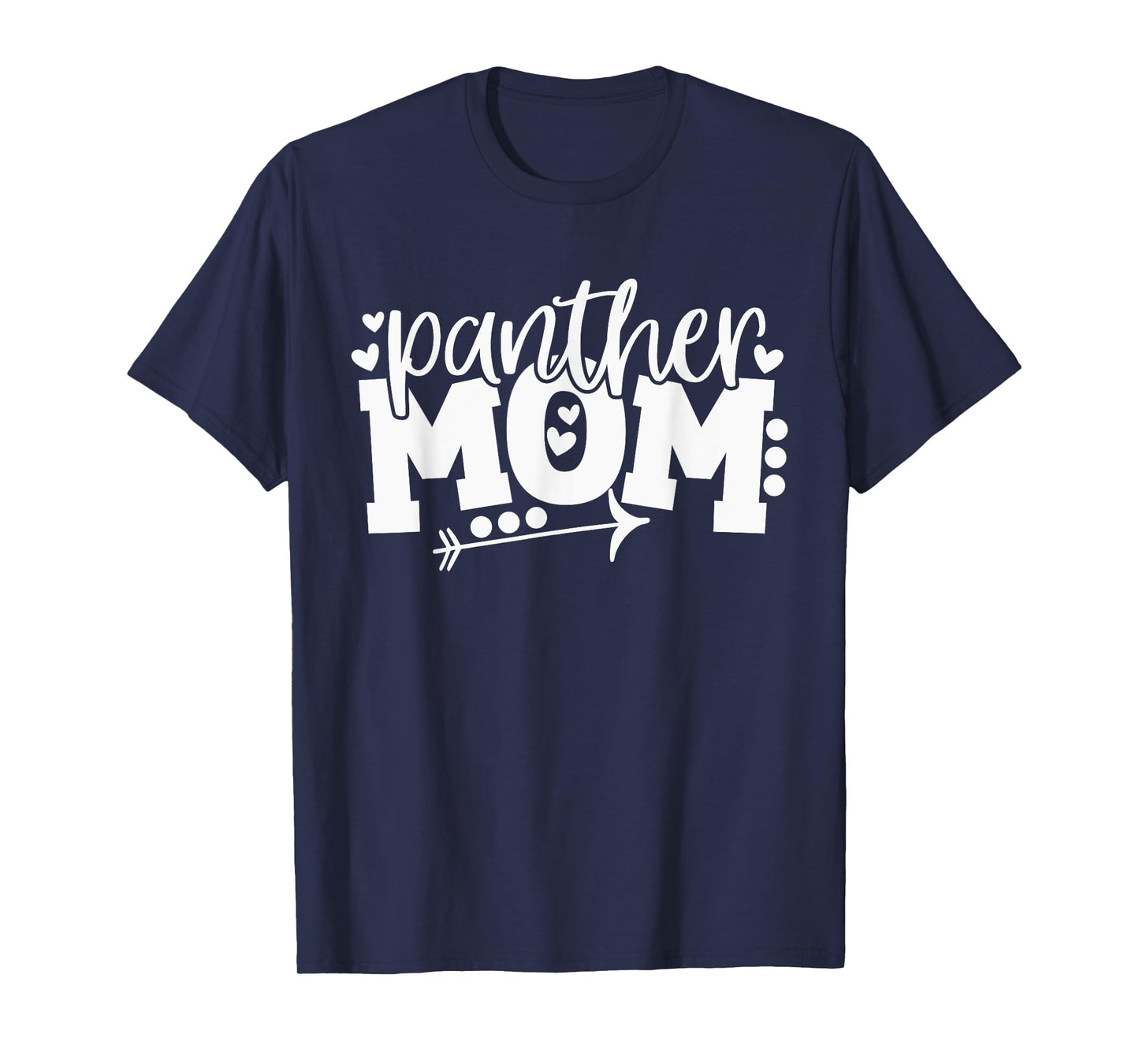 Panther Mom School Sports Fan Team Spirit Arrow T-Shirt