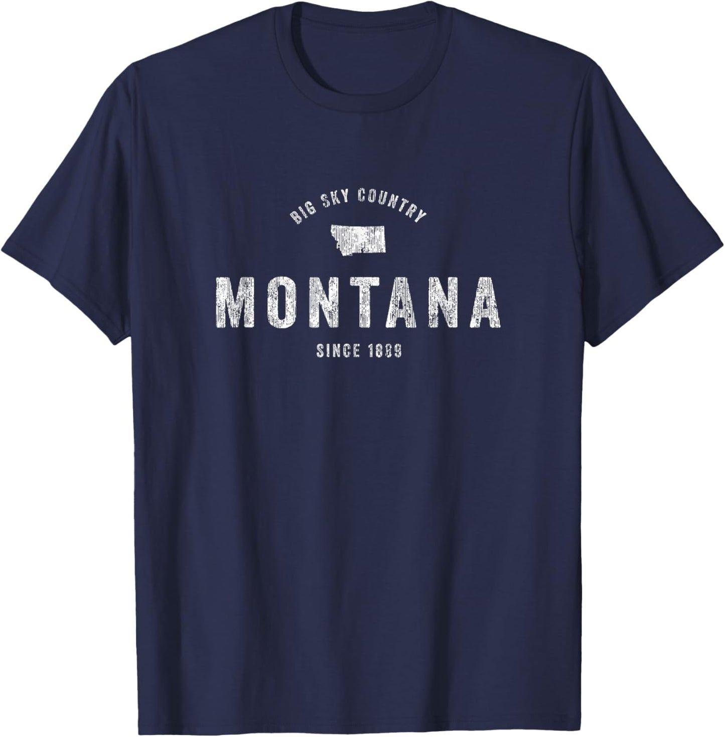 Montana T Shirt Vintage Sports Design Retro MT Tee T-Shirt