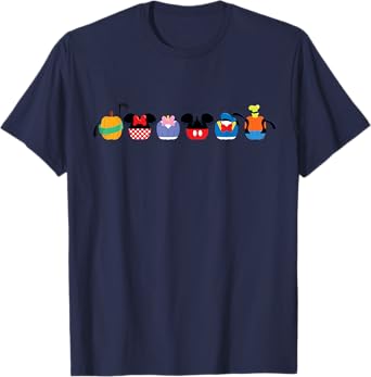 Disney Mickey Mouse and Friends Halloween Pumpkin Lineup T-Shirt
