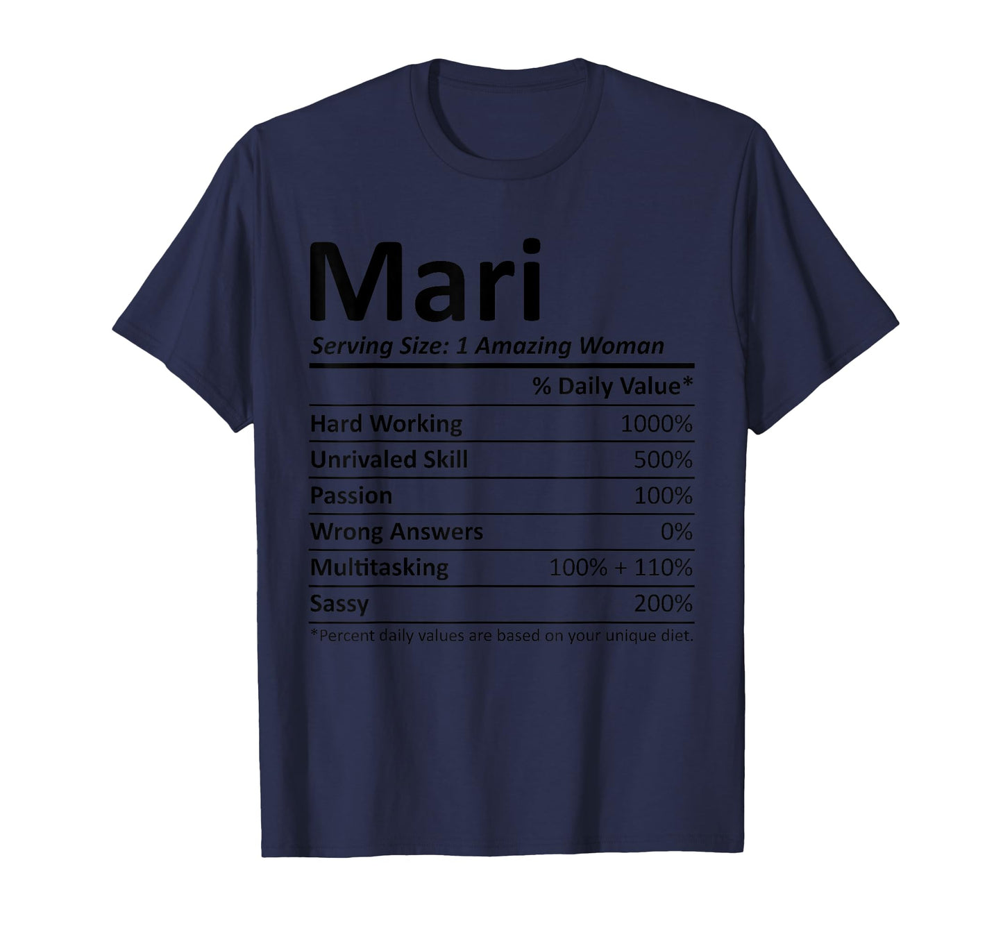 MARI Nutrition Personalized Name Funny Christmas Gift Idea T-Shirt