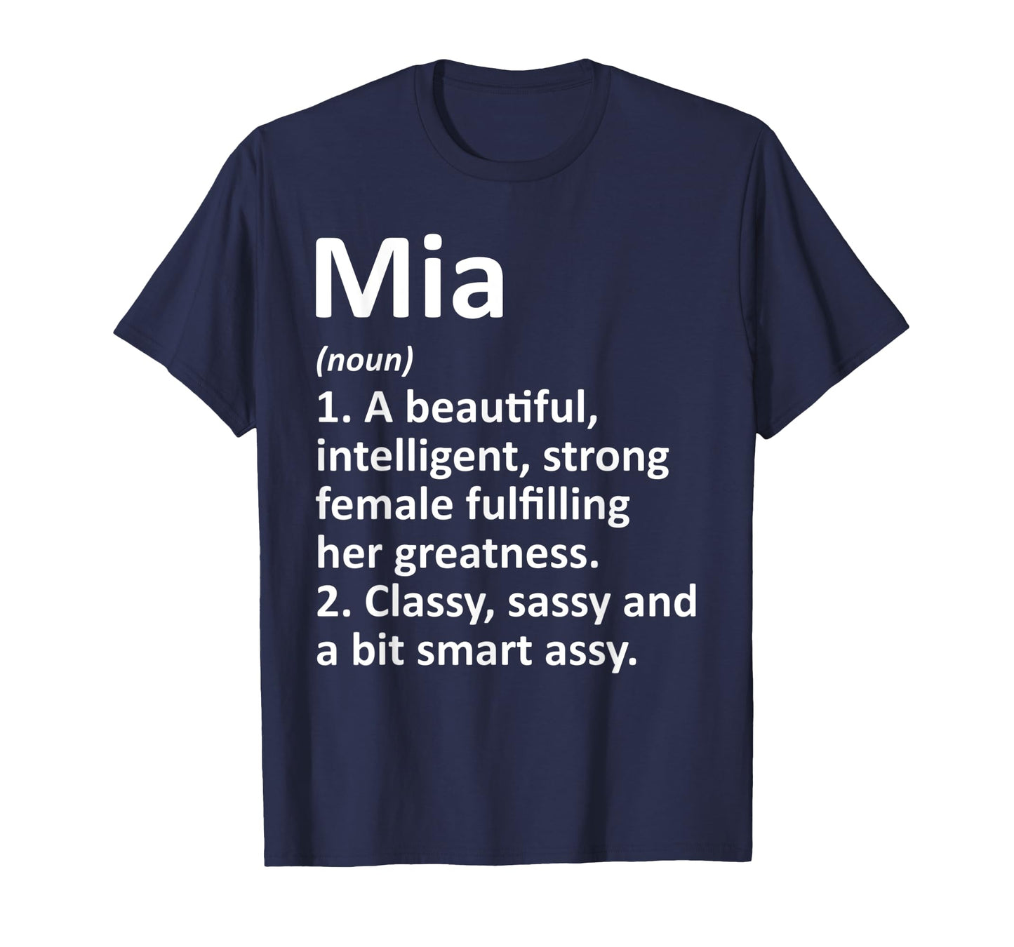 MIA Definition Personalized Name Funny Christmas Gift T-Shirt