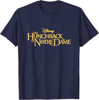 Disney The Hunchback Of Notre Dame Big Chest Text Logo T-Shirt