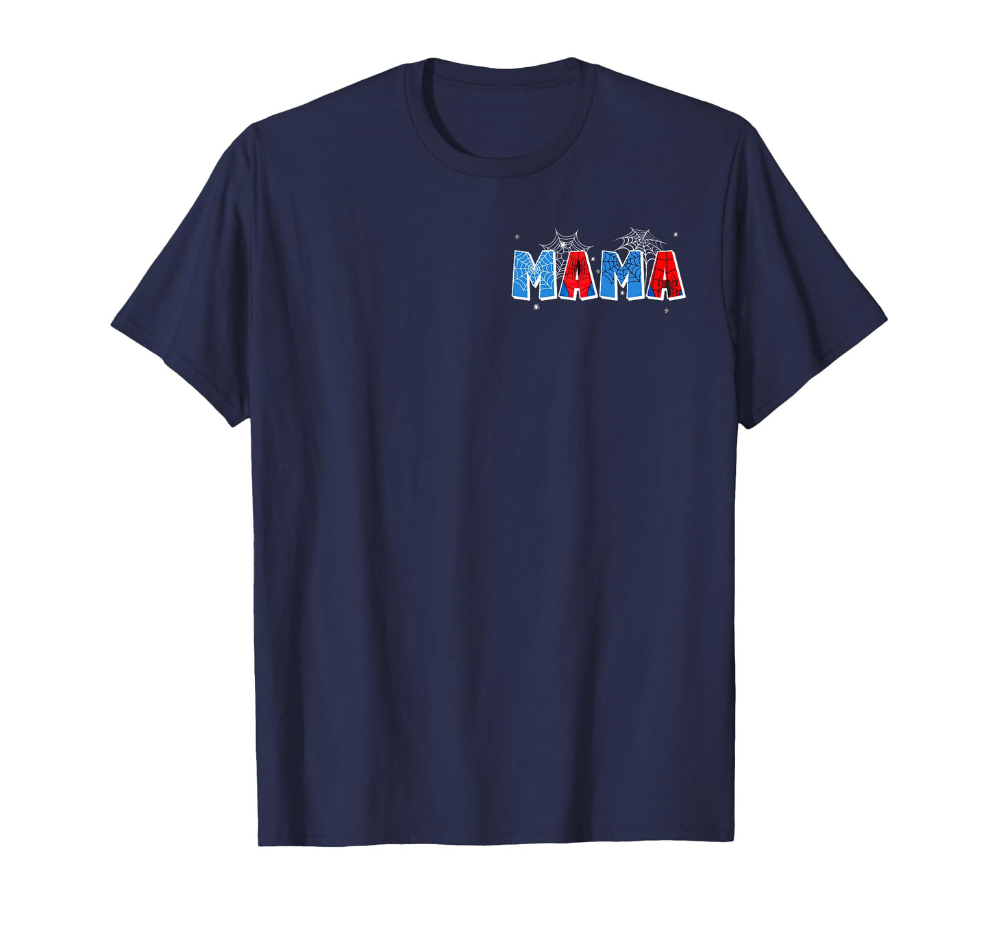 Funny Women Spider Web Mama Matching Family Birthday Boy T-Shirt
