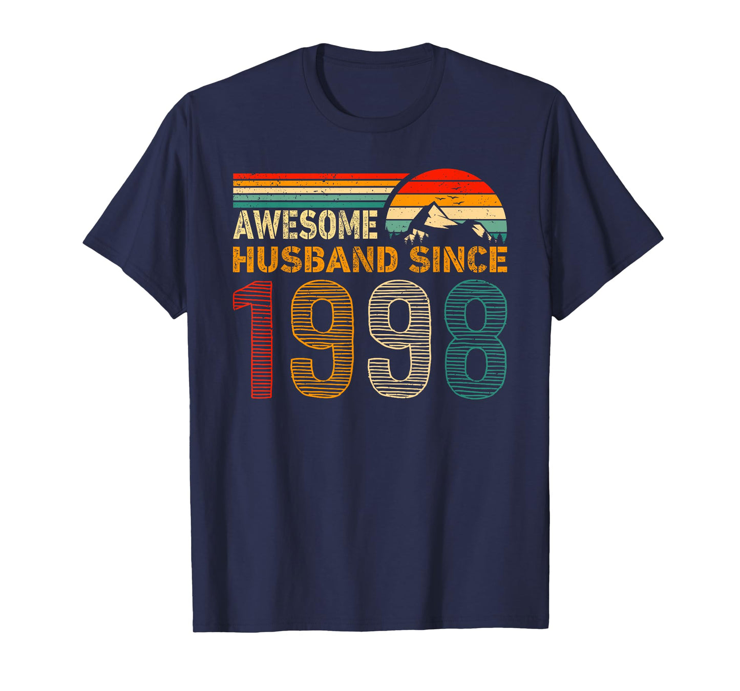 Awesome Husband Since 1998 Couples 1998 Wedding Anniversary T-Shirt