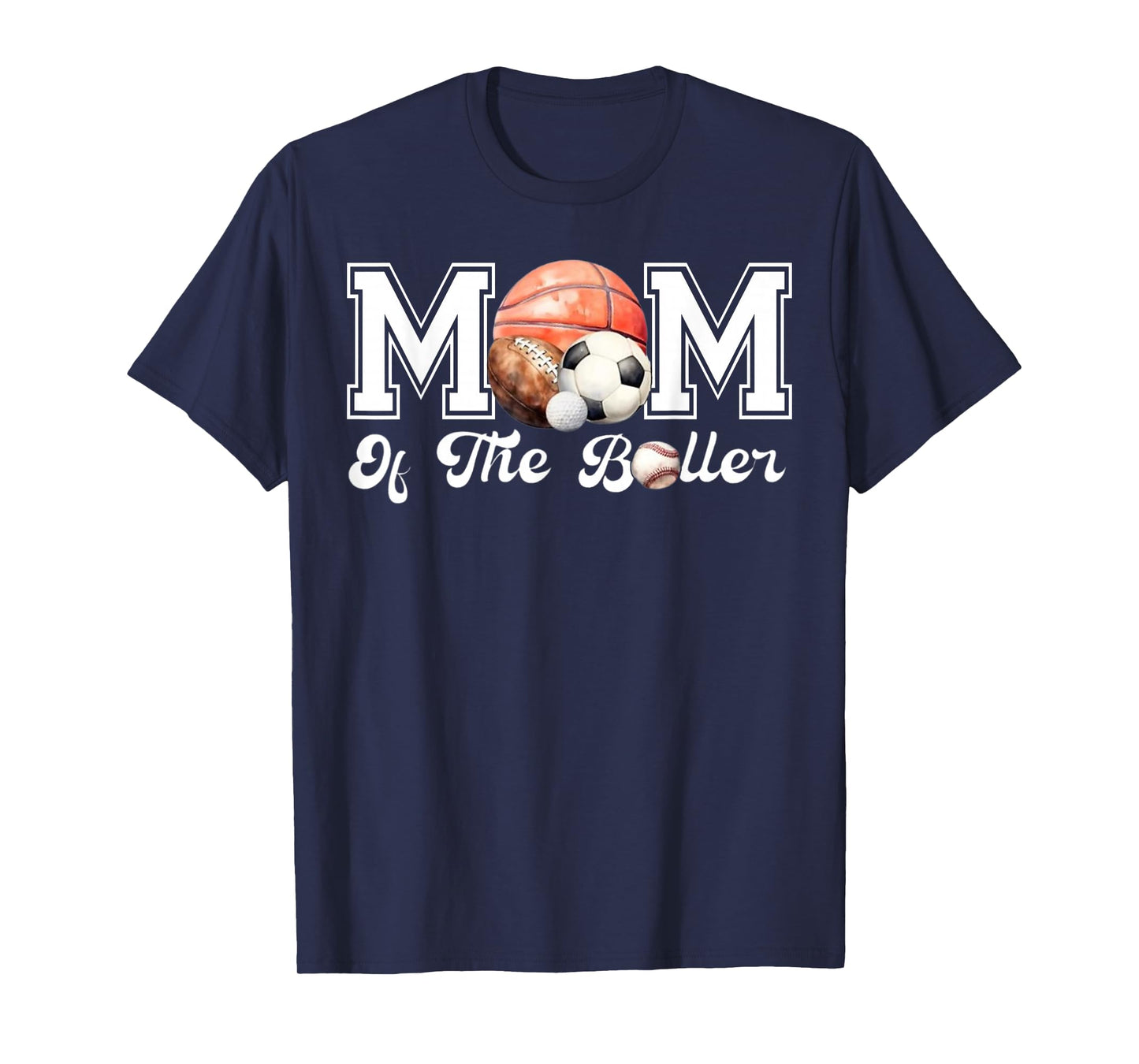 Mom of The Birthday Boller Born 2 Ball Matching Family Party T-Shirt