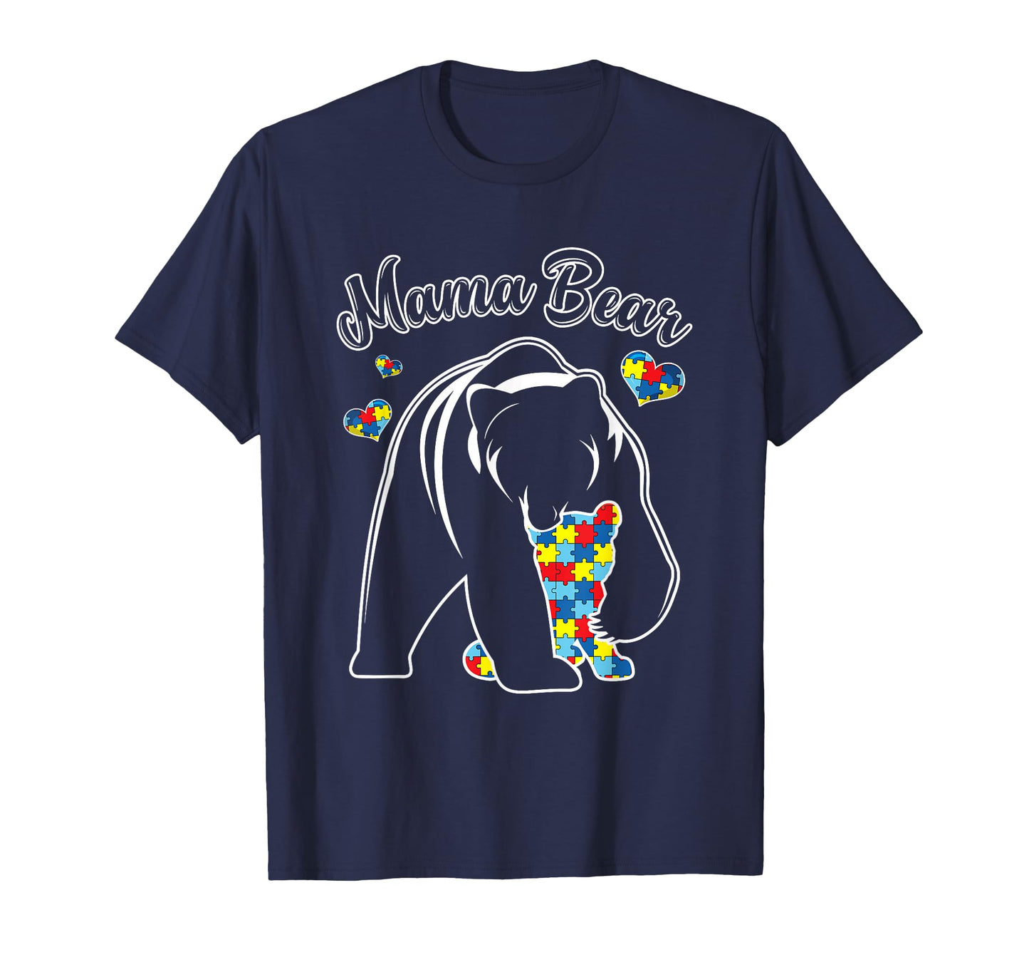 Cute Mama Bear Autism Awareness Autistic Family Lover T-Shirt