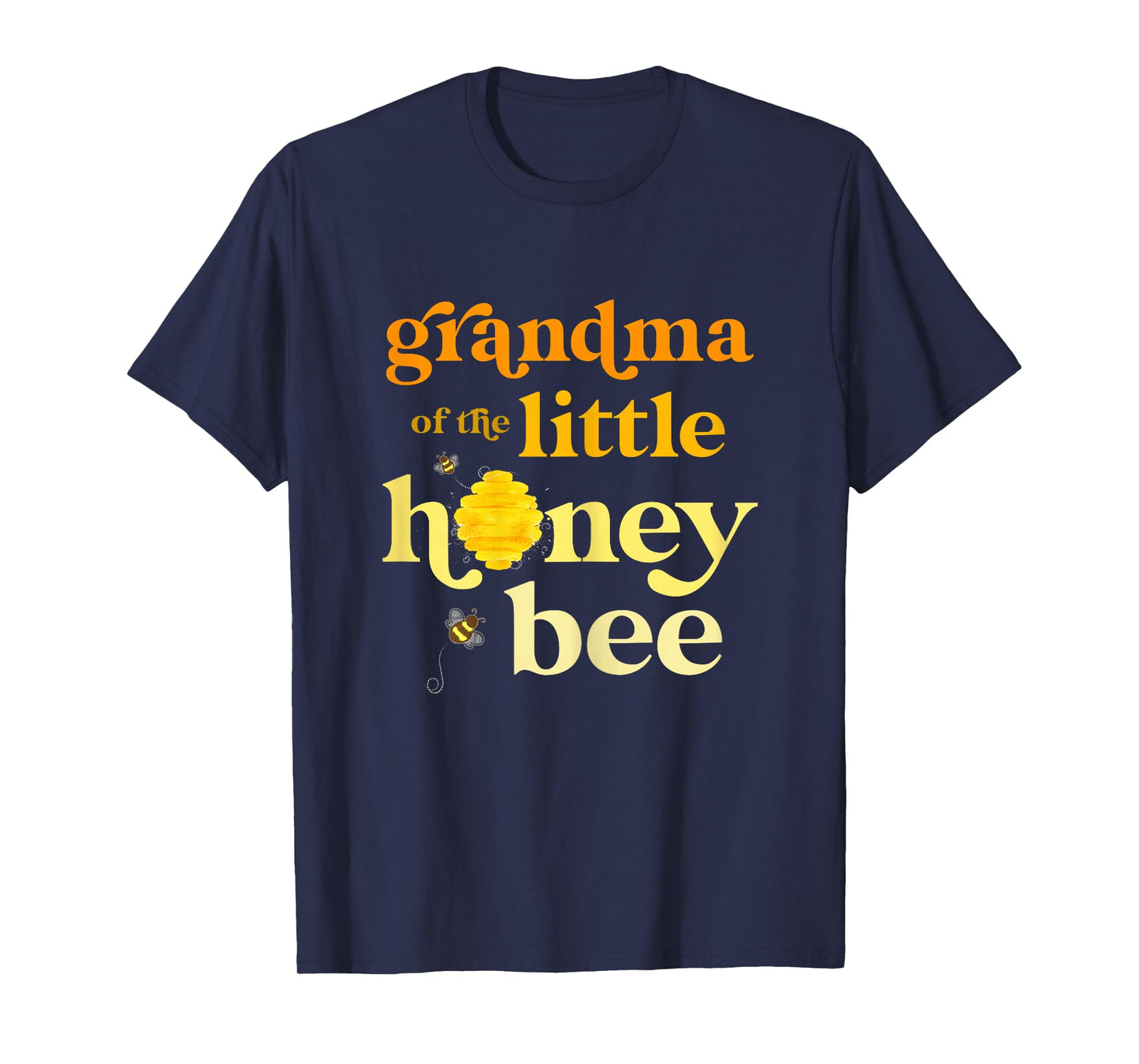 Womens Grandma Little Honey Bee Birthday Gender Reveal Baby Shower T-Shirt