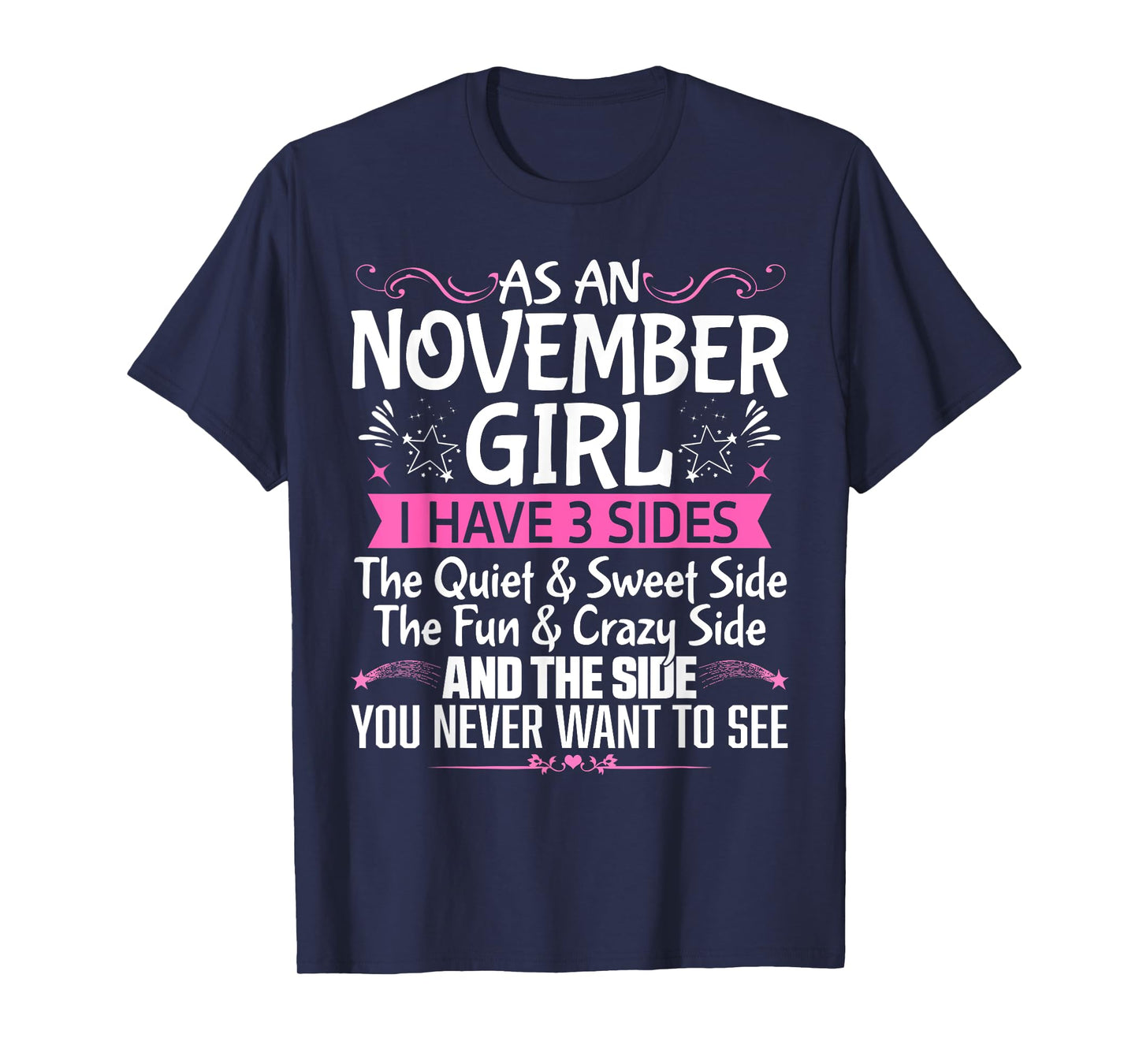 November Queen Born in November Cute Birthday November Girl T-Shirt