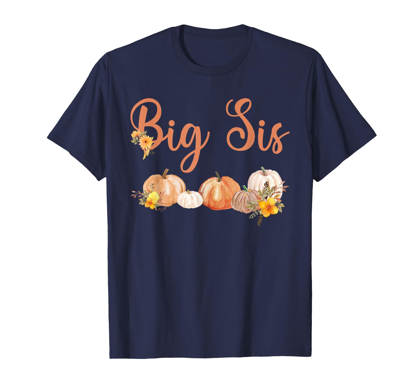 Big Sister of Little Pumpkin First Birthday Autumn Pumpkin T-Shirt