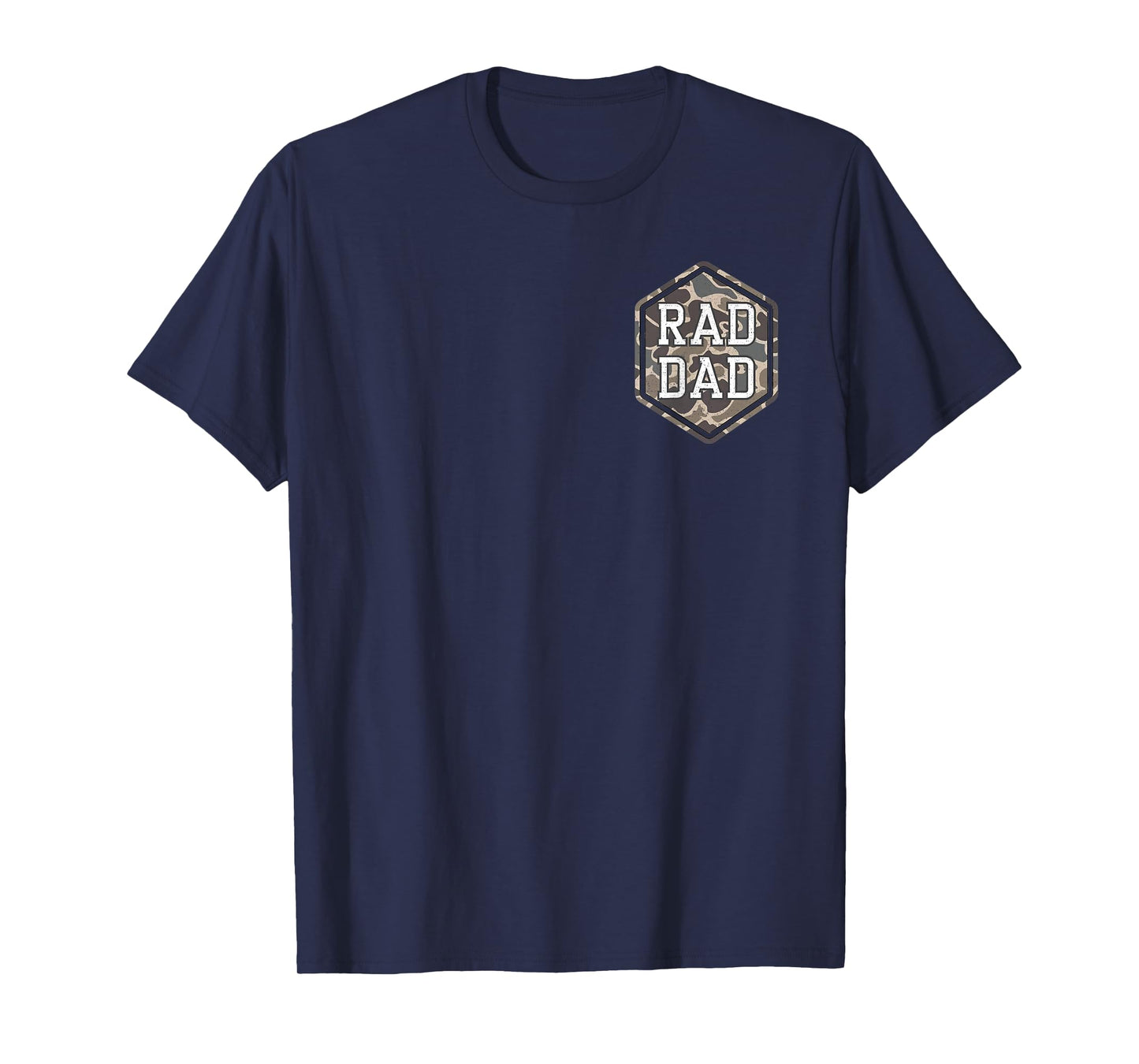 (2 Sides) Camo Rad Dad Retro Camouflage Daddy Father's Day T-Shirt