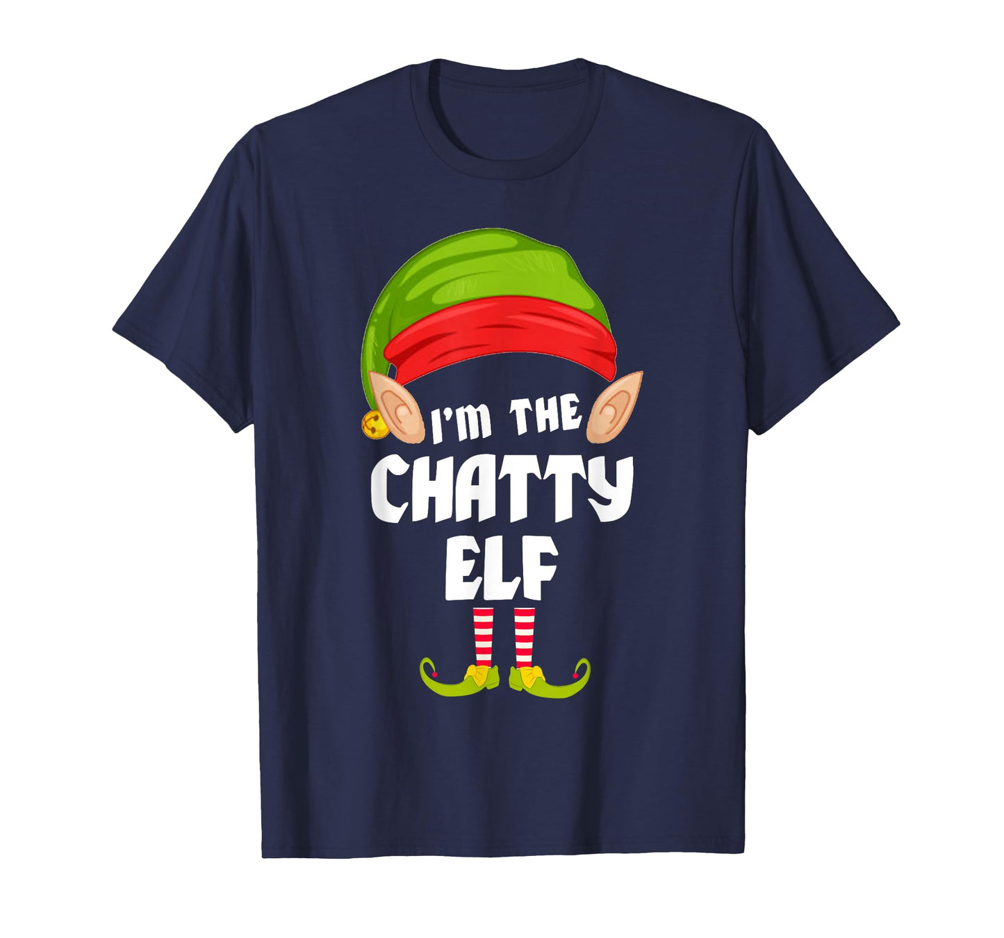 Funny Chatty Elf Matching Family Group PJ Christmas T-Shirt