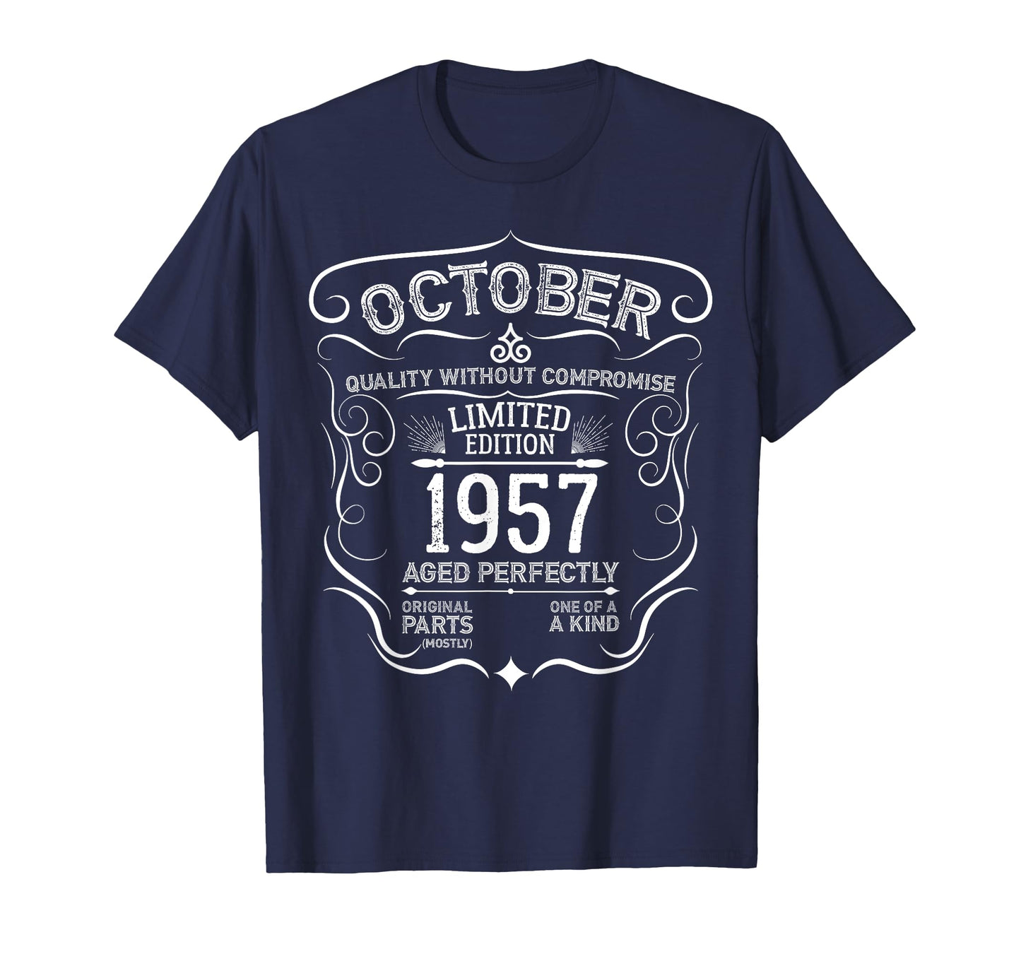 Vintage Limited Edition 1957 October Birthday T Shirt