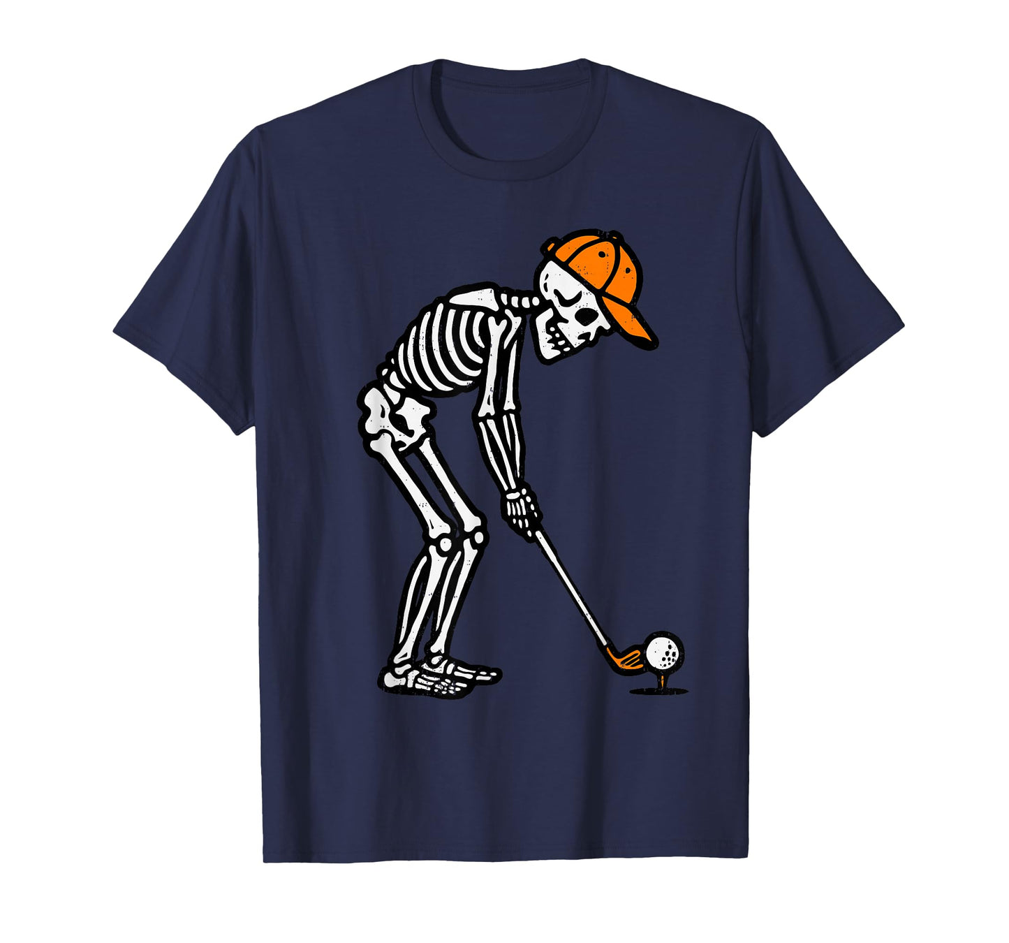 Skeleton Golf Halloween Golfer Costume Dad Mens Boys Kids T-Shirt