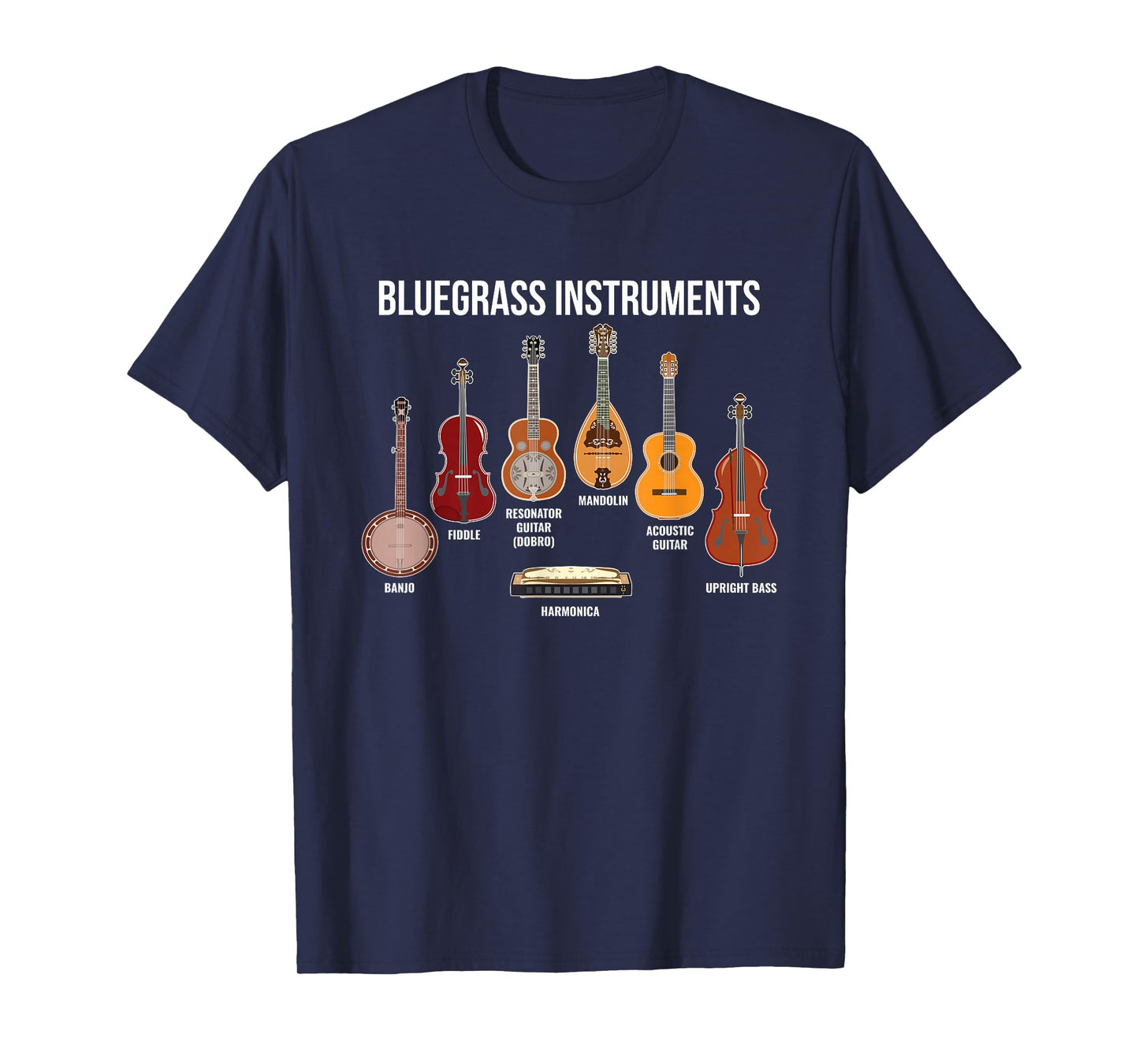 Banjo Bluegrass instruments Vintage Music Fans Banjo Player T-Shirt