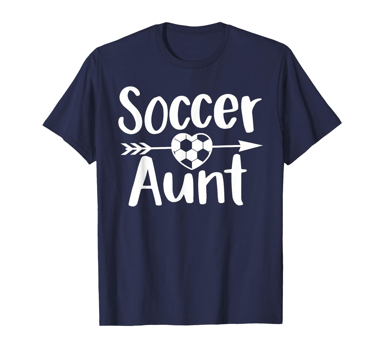 Soccer Aunt Heart Sport Lover Auntie Mother's Day T-Shirt