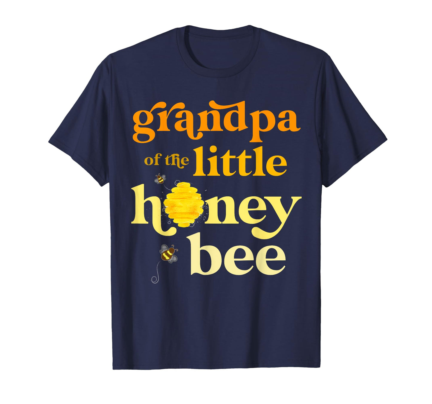 Grandpa Little Honey Bee Birthday Gender Reveal Baby Shower T-Shirt