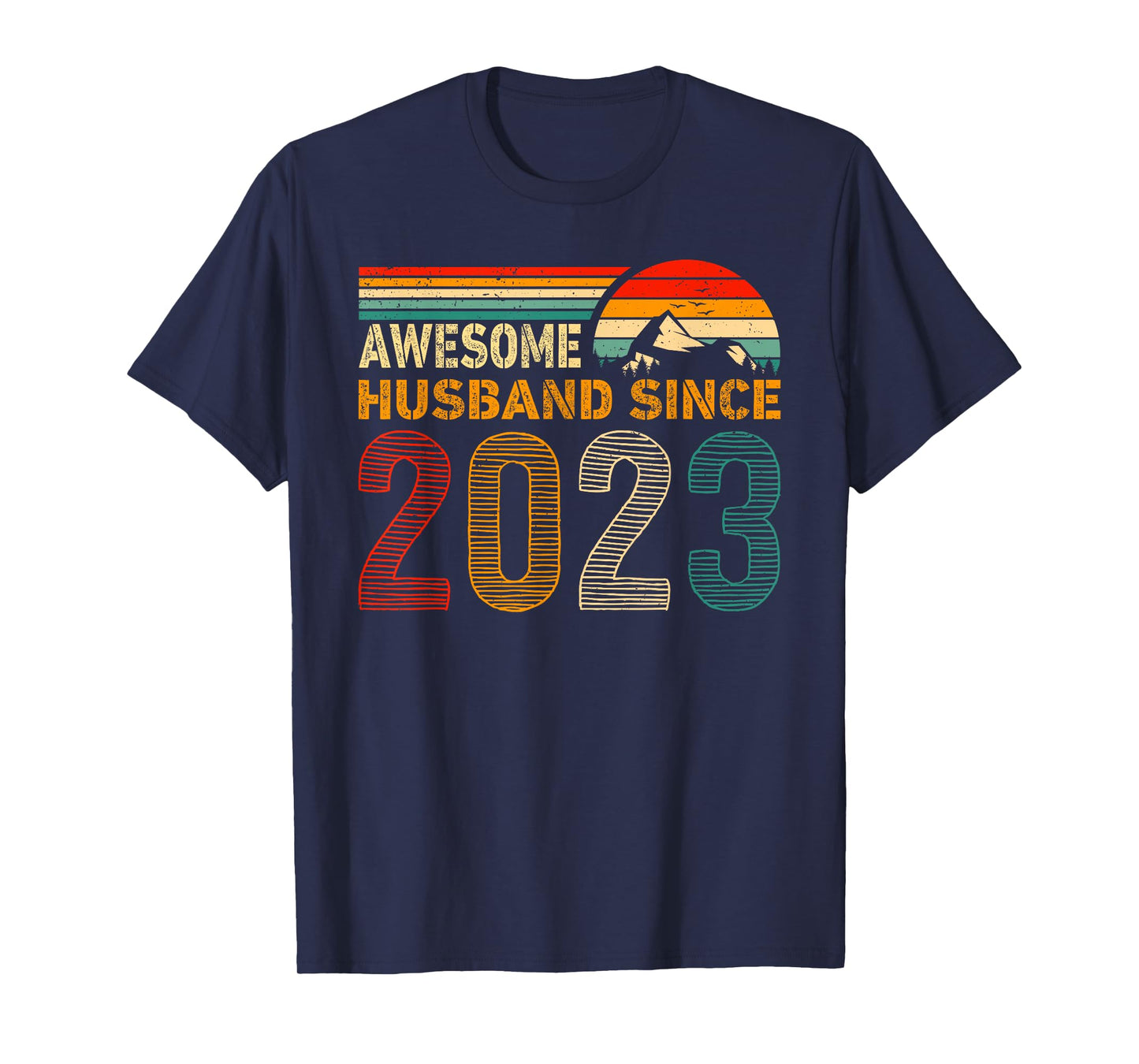 Awesome Husband Since 2023 Couples 2023 Wedding Anniversary T-Shirt