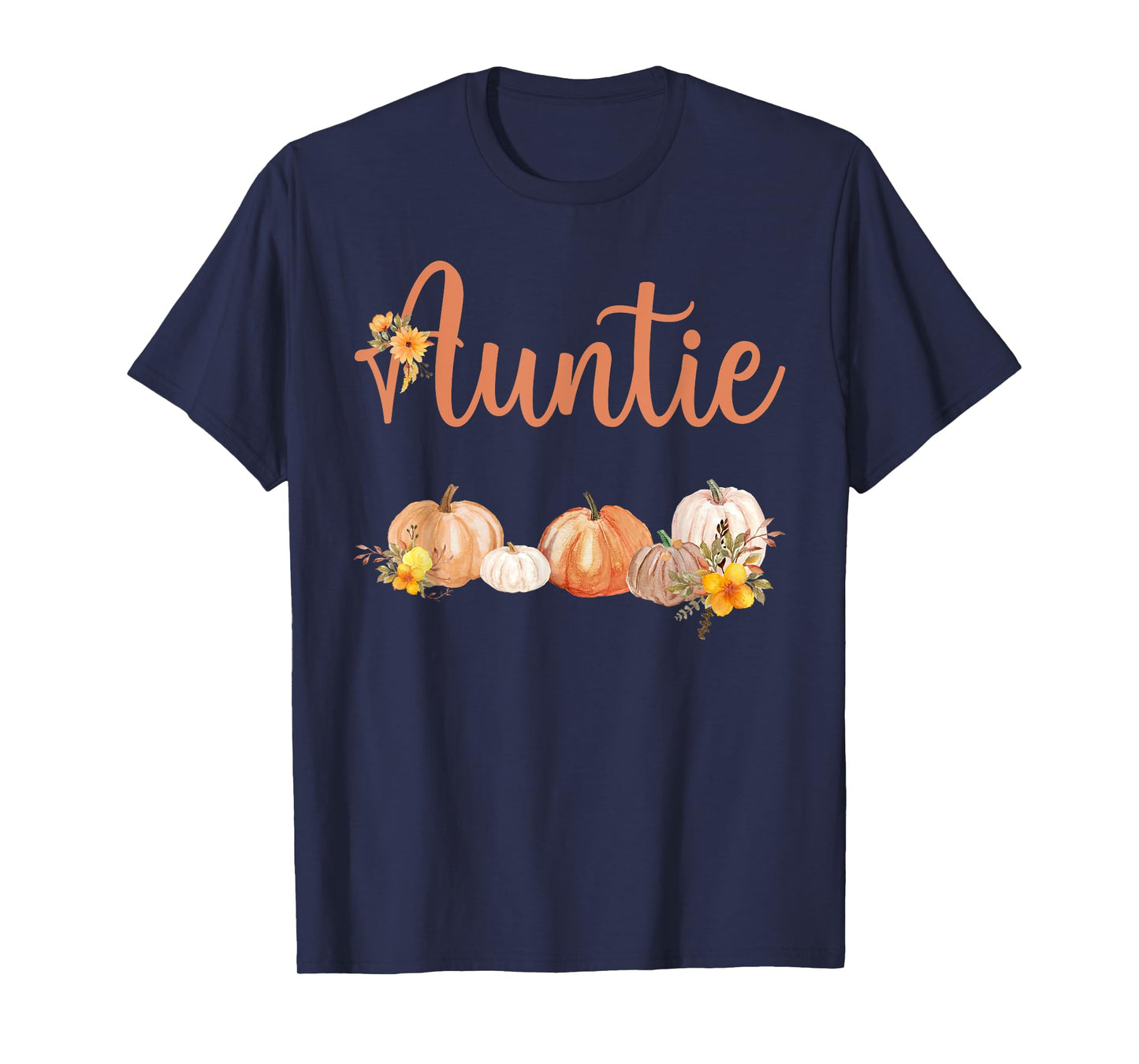 Auntie of Little Pumpkin First Birthday Autumn Pumpkin T-Shirt