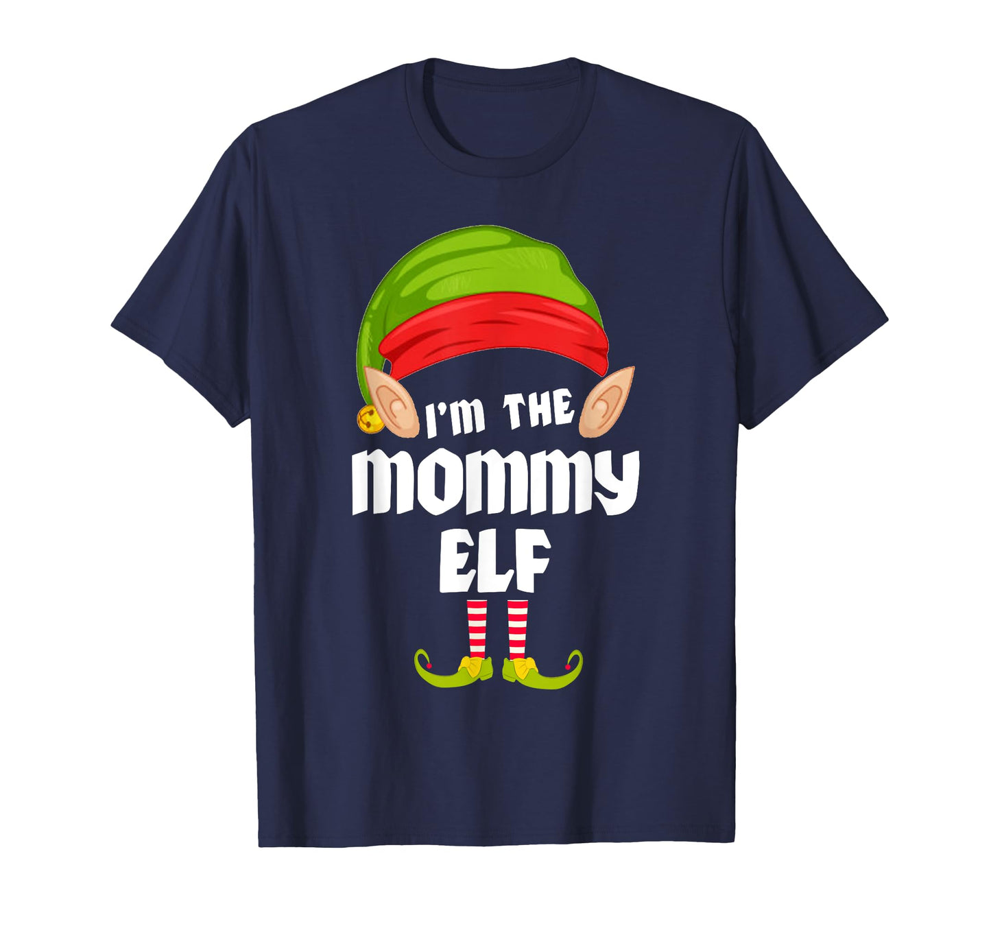 Funny Mommy Elf Matching Family Group PJ Christmas T-Shirt