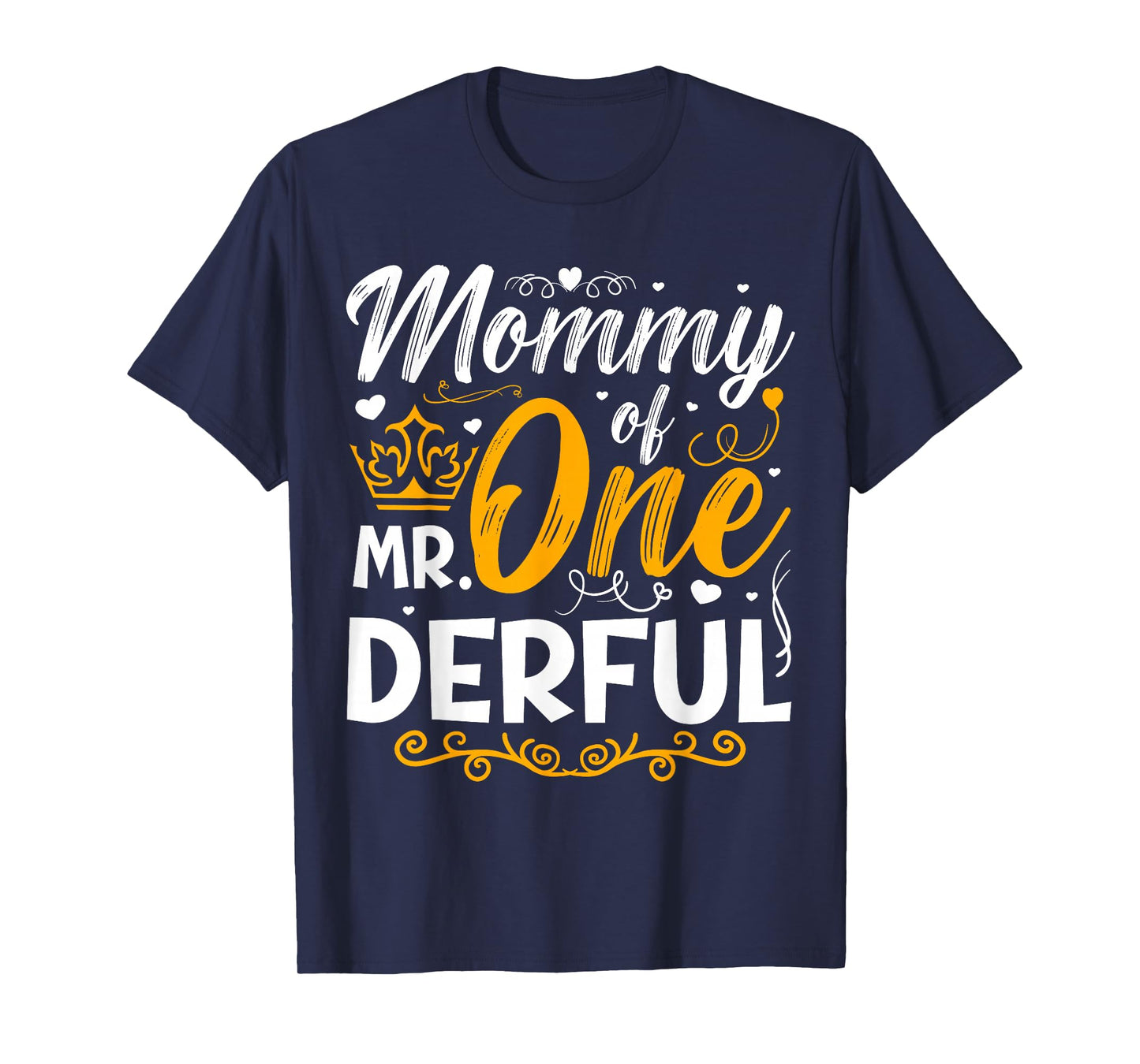 Mommy of Mr One Derful Party Matching Family 1st Birthday T-Shirt