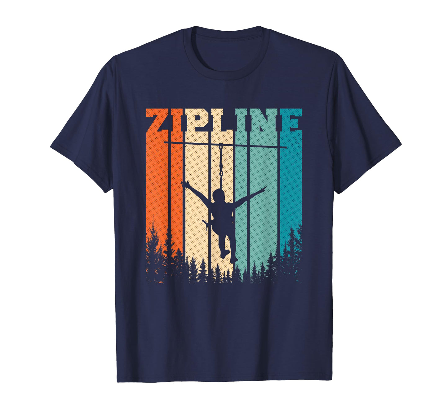 Zip Line Zipline Adventure Vintage Ziplining Ziplines T-Shirt