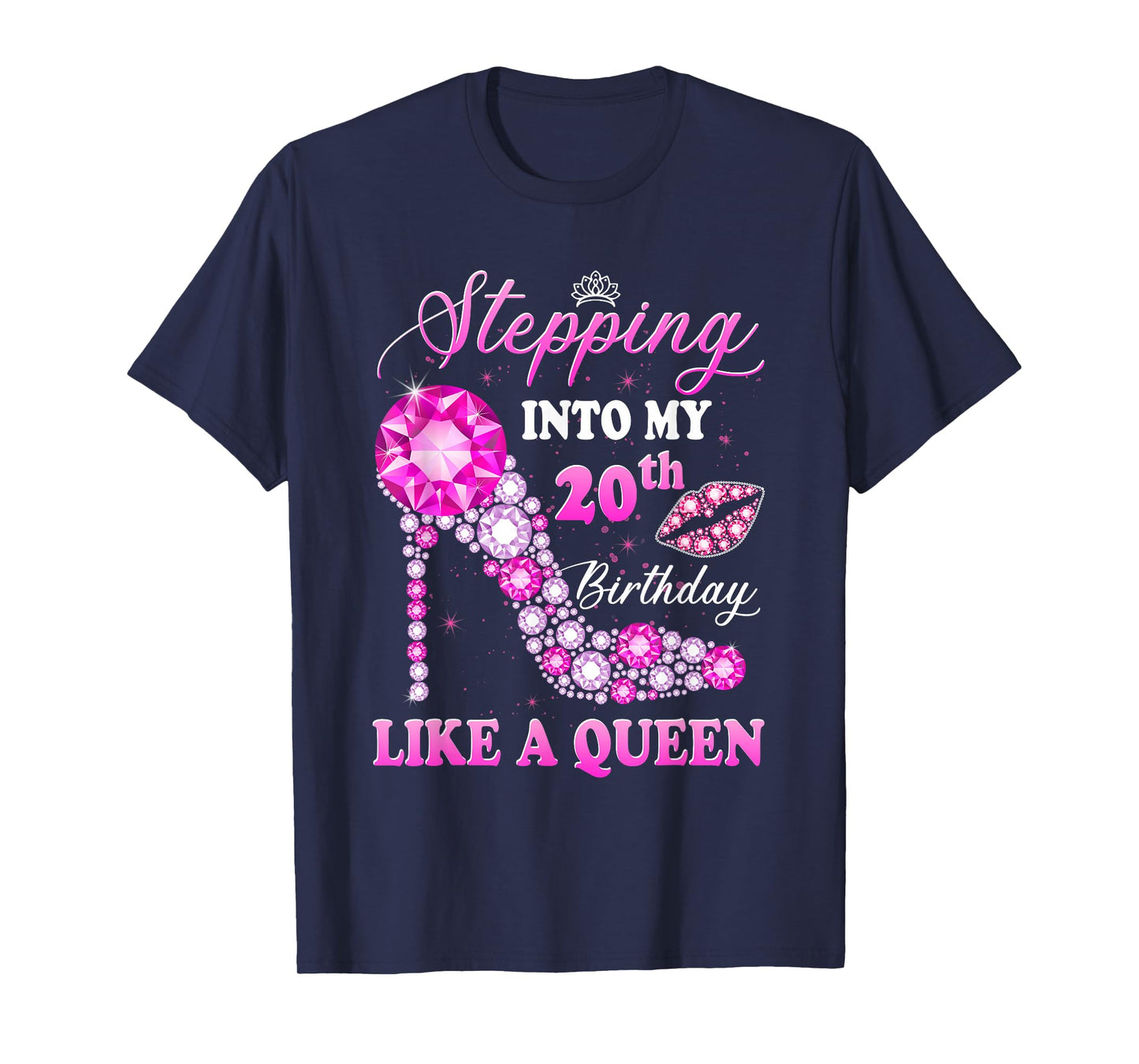 Stepping Into My 20th Birthday Like A Queen For Women T-Shirt