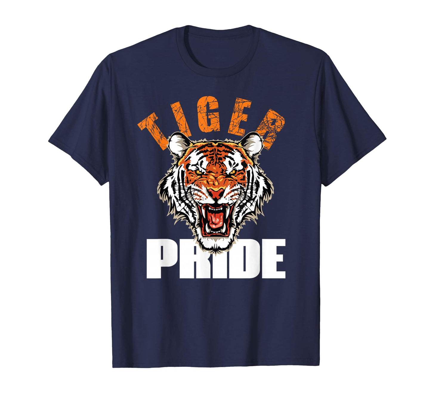 Tiger Pride Retro Jersey Style Tee Tiger School Sports Team T-Shirt