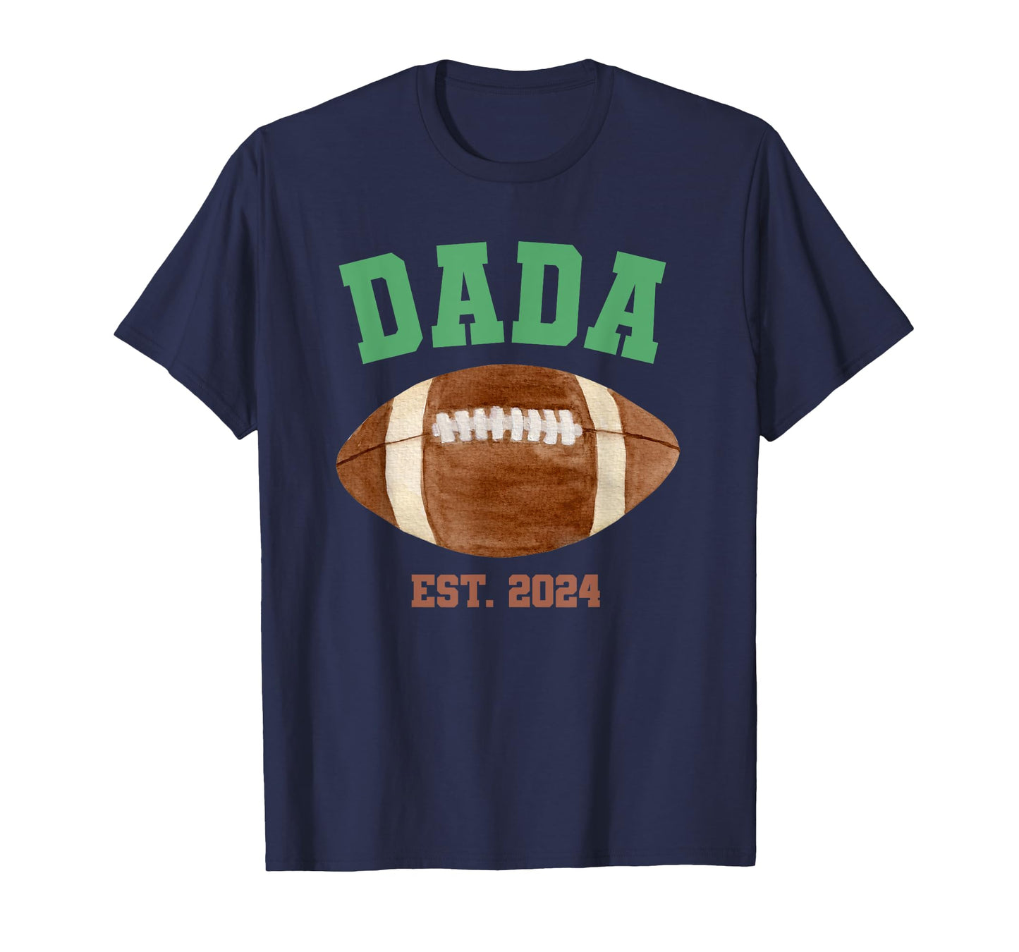 Dada of The 1 Year Old Football Birthday Boy Est 2024 T-Shirt