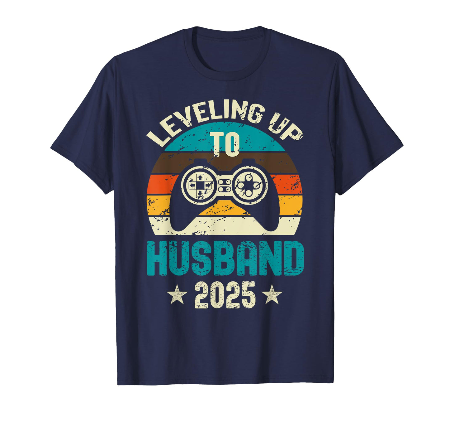Leveling Up To Husband 2025 Future Groom Bachelor Party T-Shirt