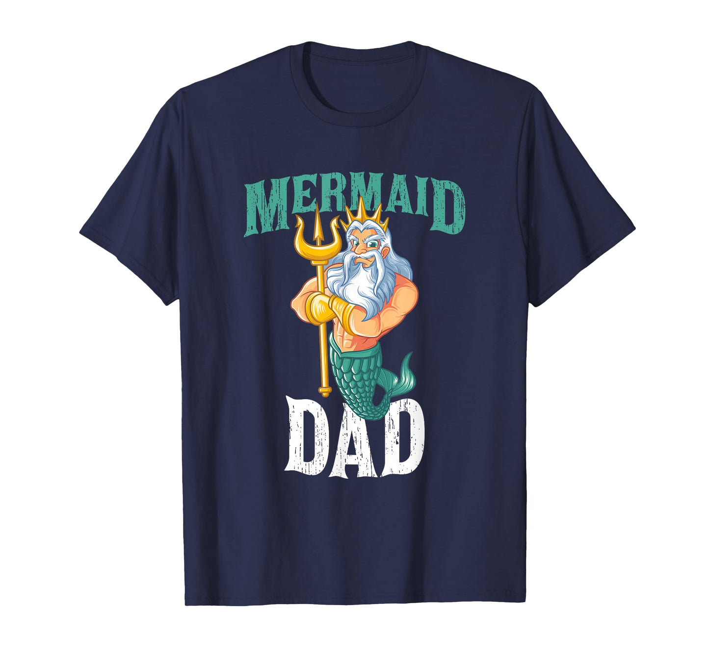 Funny Mermaid Dad Daddy Merman Security Birthday Men Gifts T-Shirt