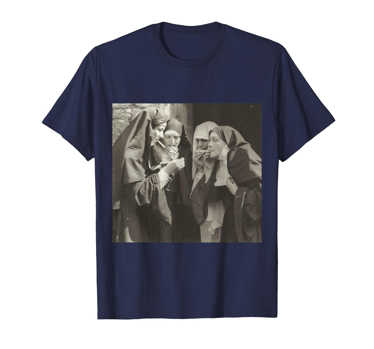 #snirt Funny T-Shirt Nun Nuns Smoking Hoodie Printed T-Shirt