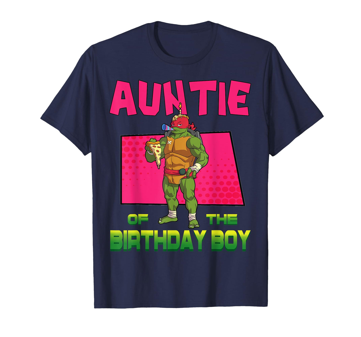 Mademark x Teenage Mutant Ninja Turtles - Raphael Auntie of the Birthday Boy Pizza Theme Party T-Shirt