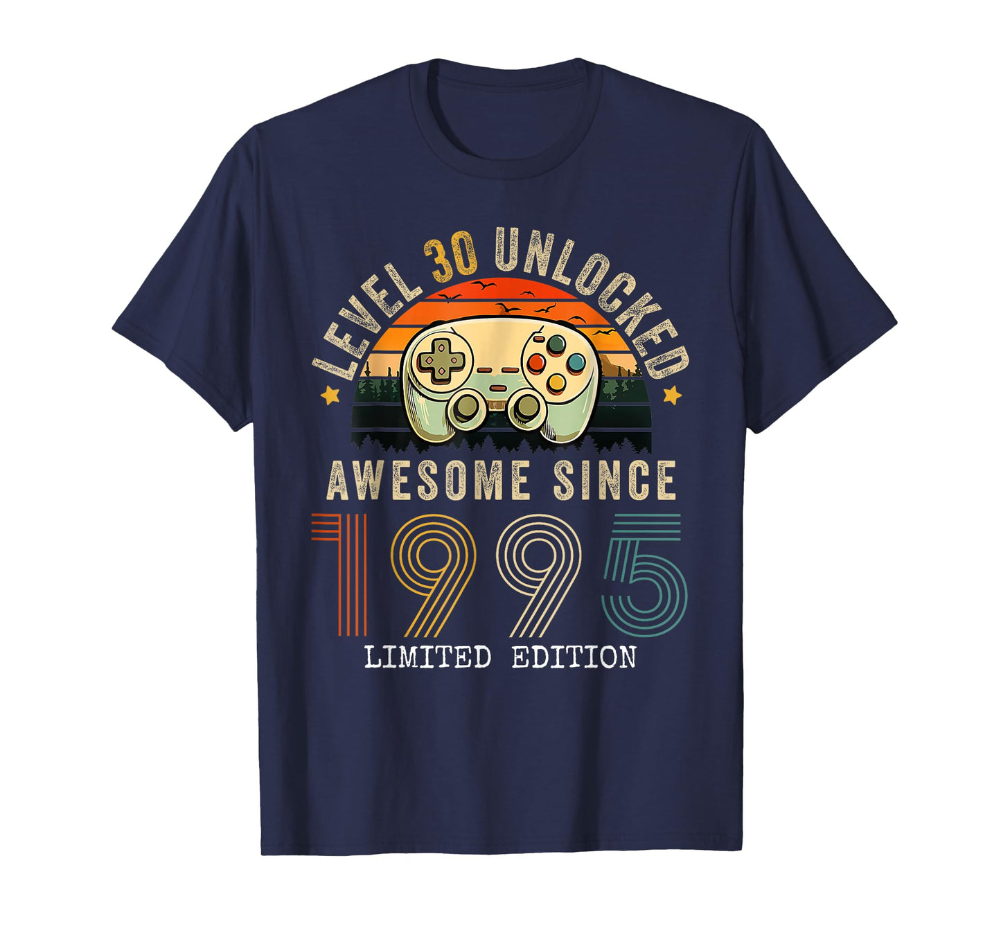 30 Year Old 1995 Level 30 Unlocked 30th Birthday Men T-Shirt