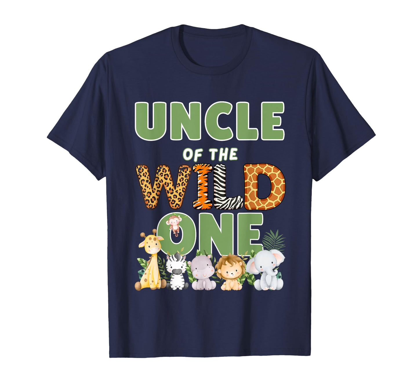 Uncle Of The Wild One 1st Birthday Safari Family Matching T-Shirt