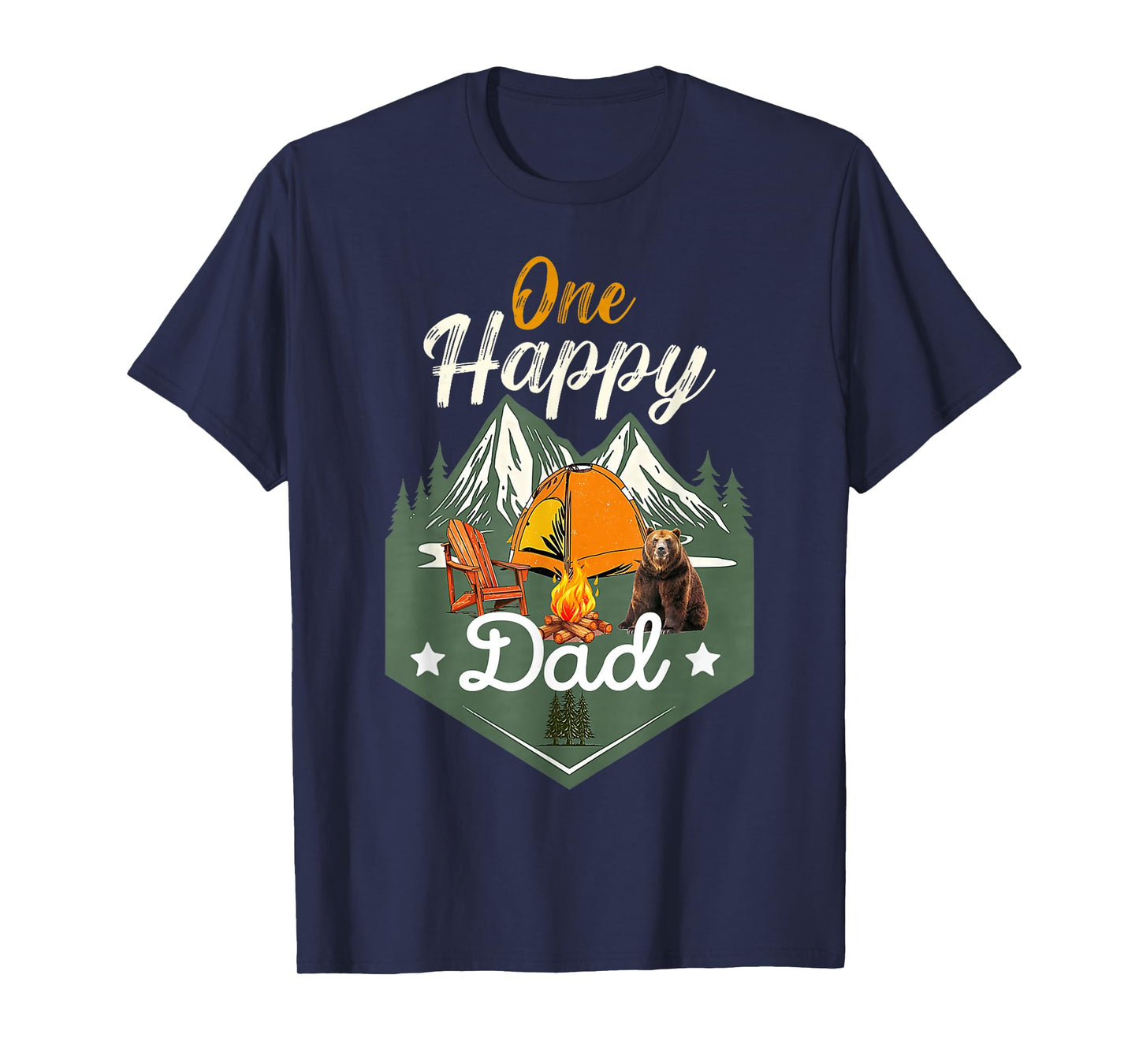 One Happy Mama Camper Birthday Family Bear Matching Sister T-Shirt