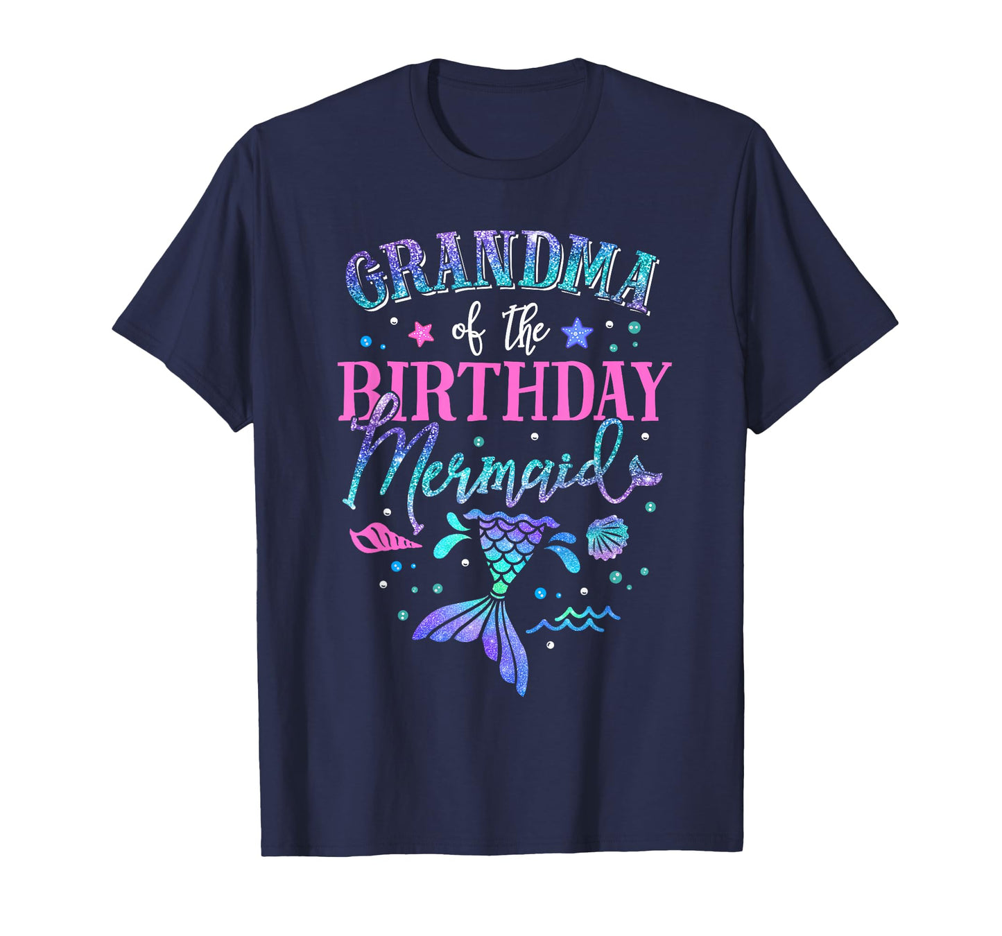 Grandma Of The Birthday Mermaid Party Matching Family T-Shirt