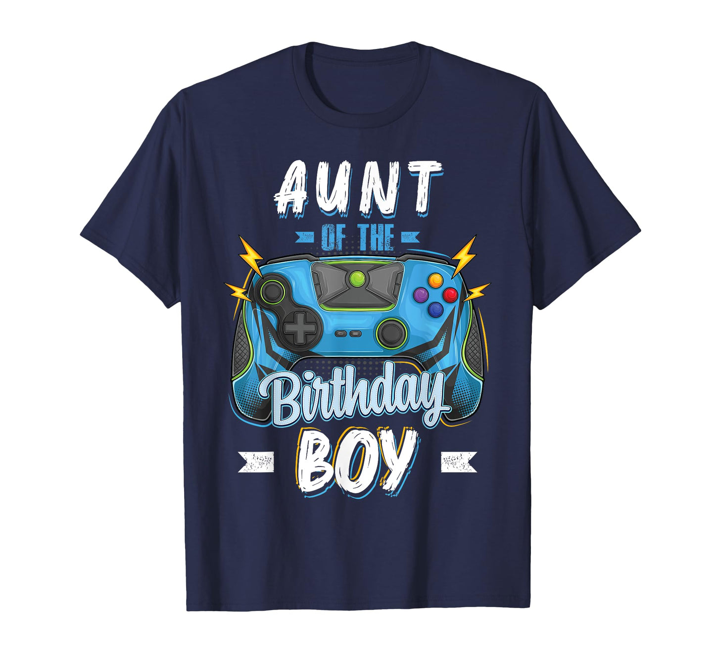 Aunt of the Birthday Boy Matching family Video Gamer party T-Shirt