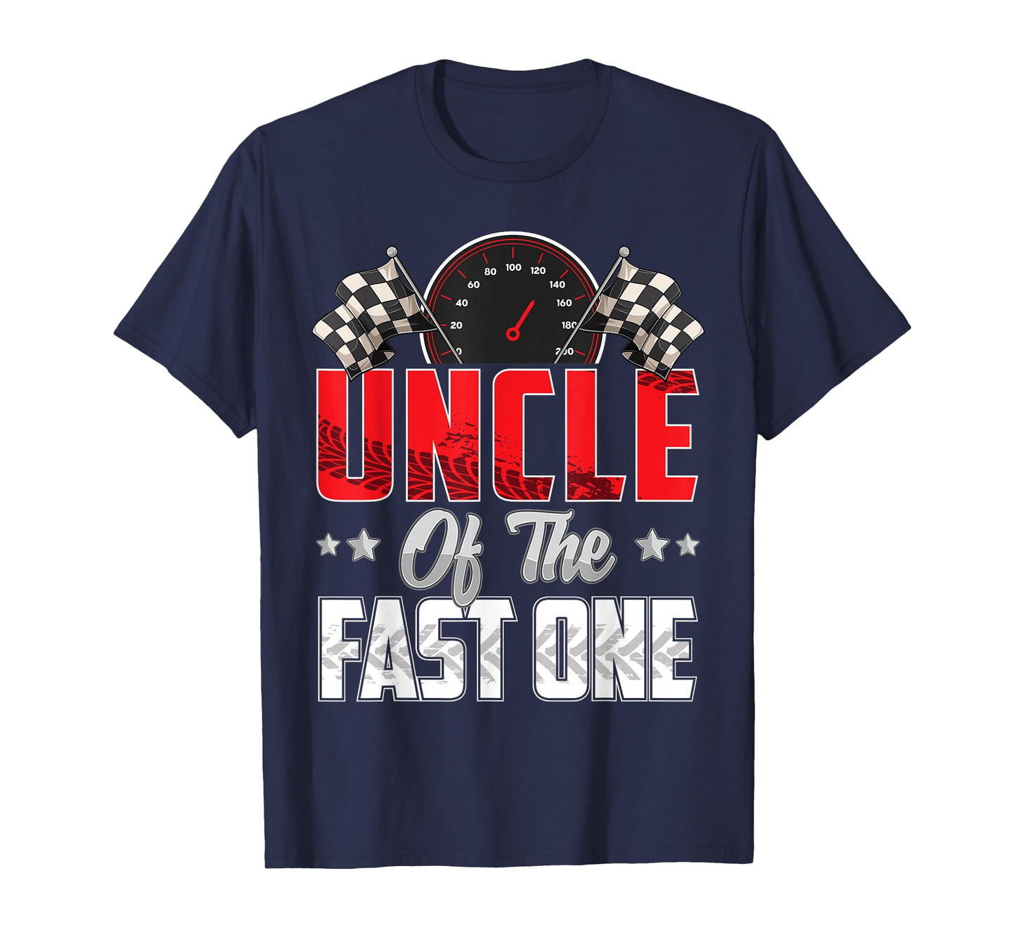 1 year old racing car fast one birthday 1st Family Uncle T-Shirt