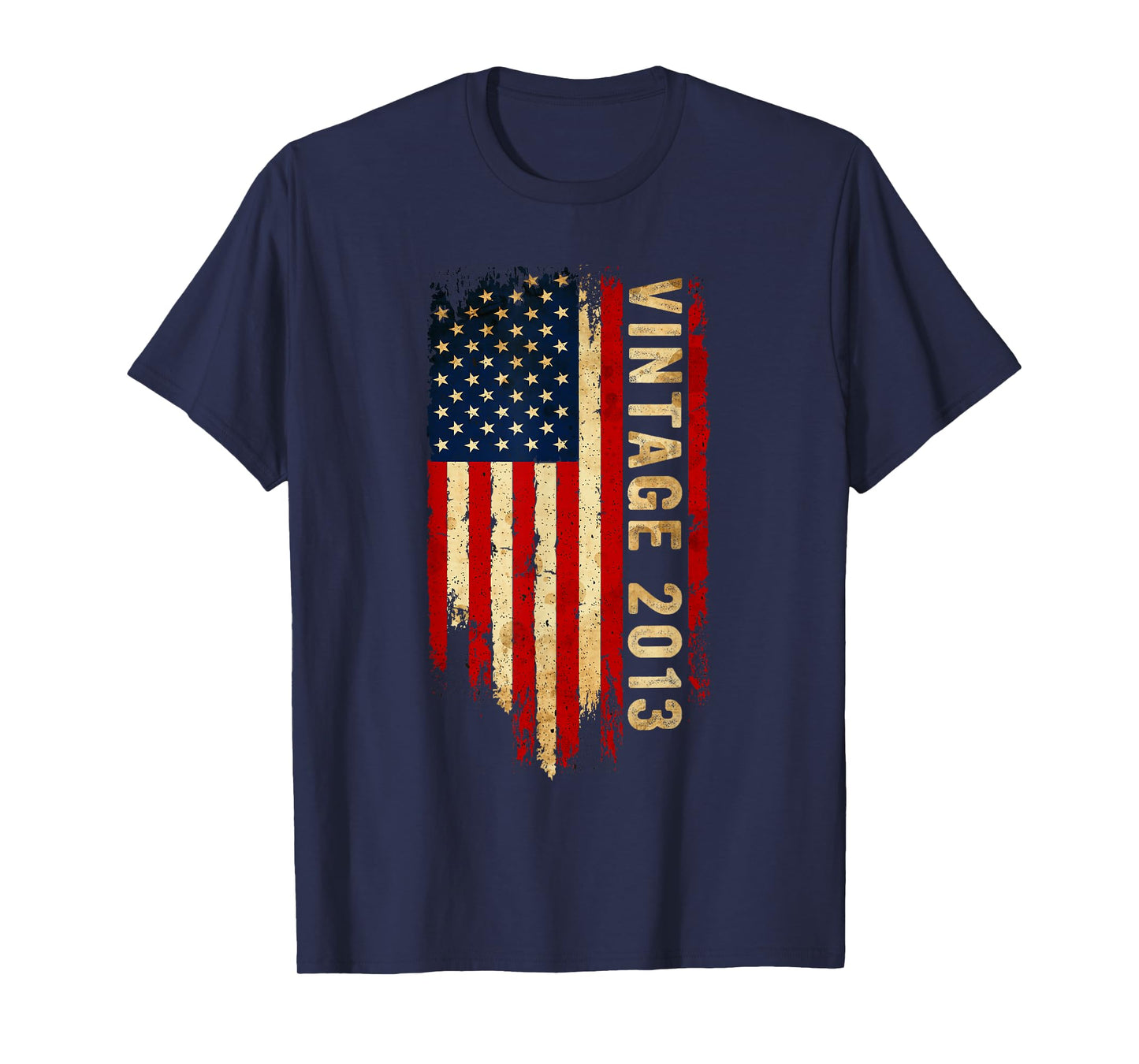 12 Years Old Vintage 2013 American Flag 12th Birthday Gifts T-Shirt