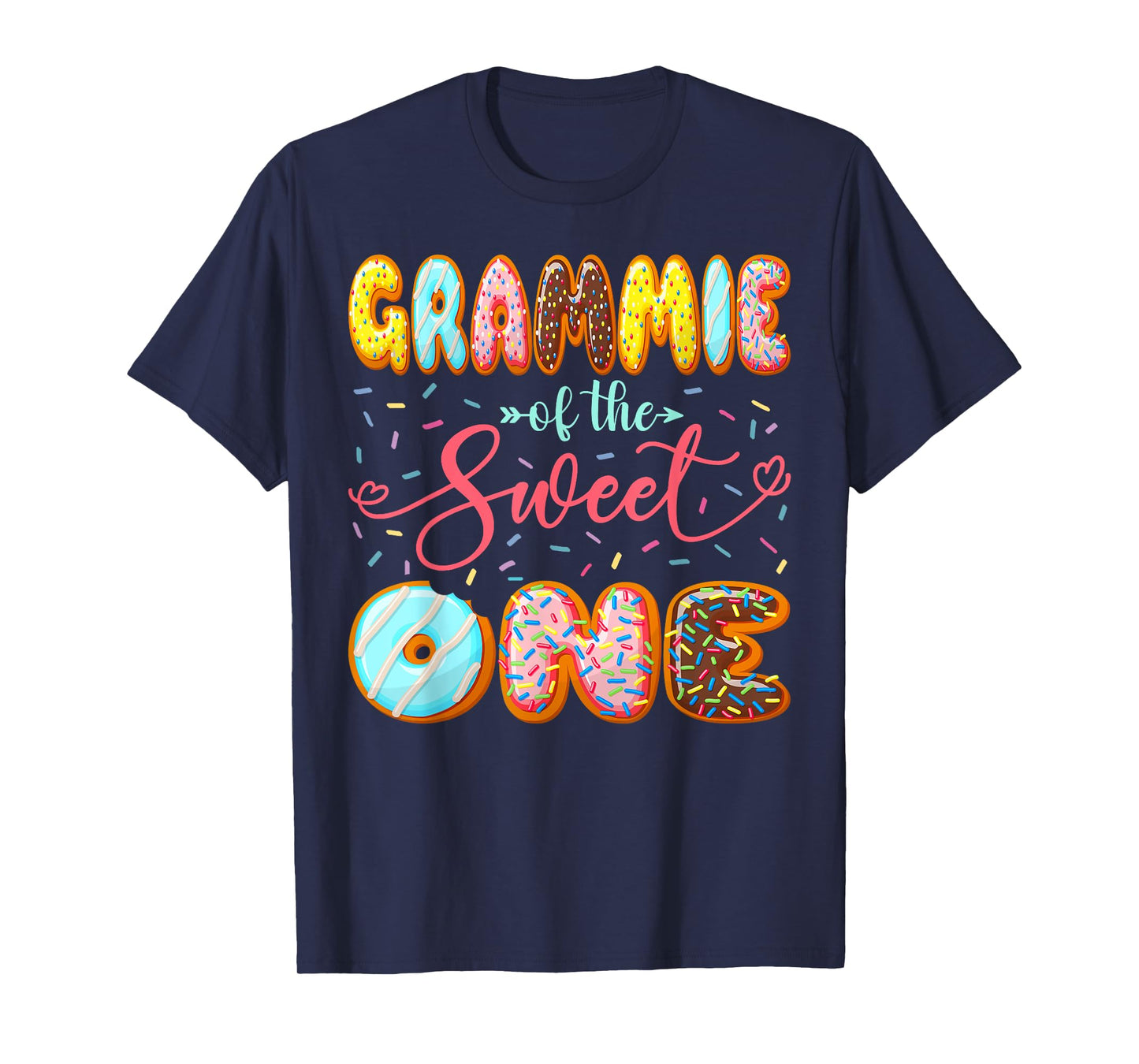 Grammie Of The Sweet One Girl 1St Birthday Donut Matching T-Shirt