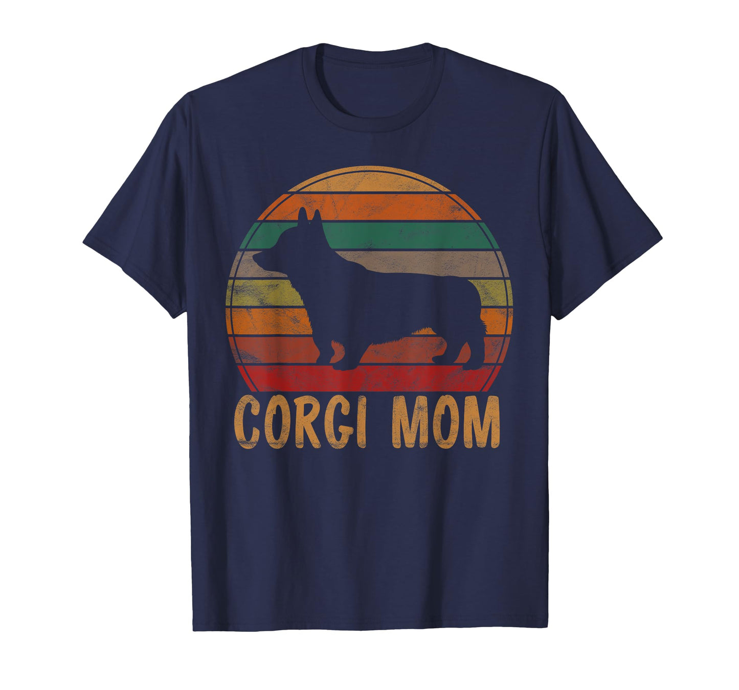 Retro Corgi Mom Gift Dog Mother Pet Welsh Corgi Mama T-Shirt