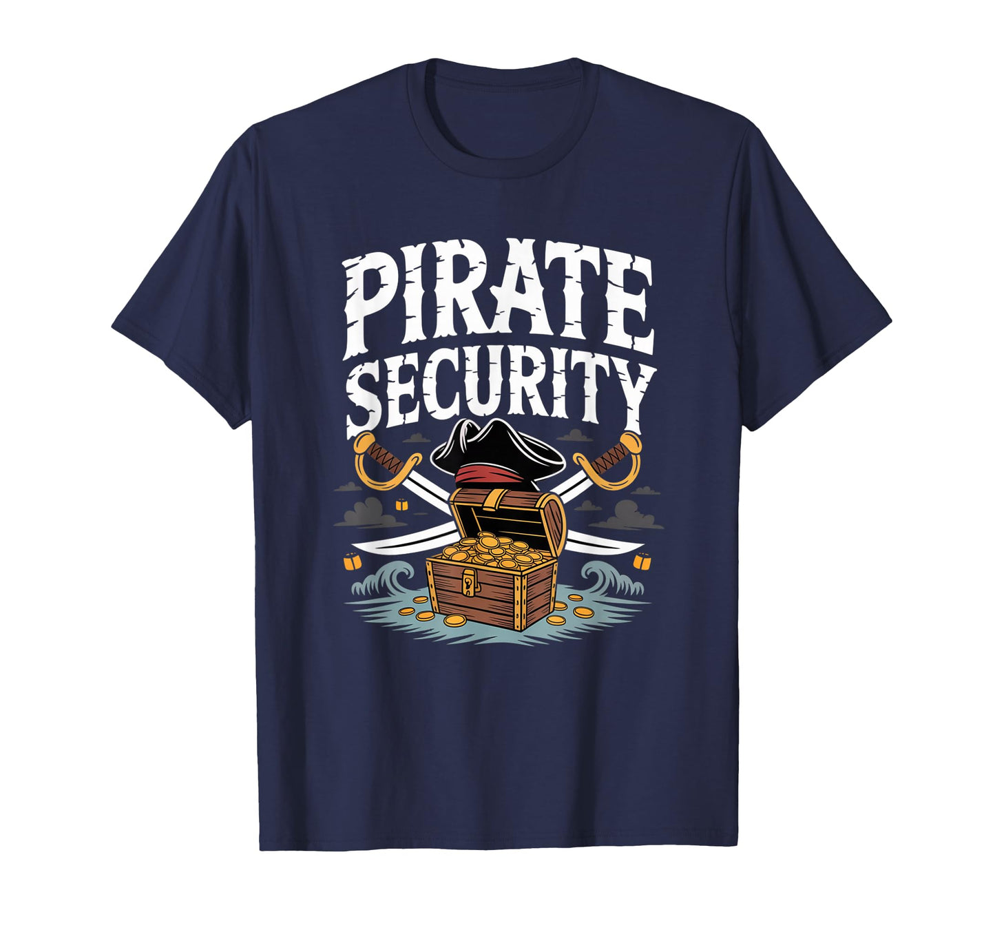 Pirate Security Funny Halloween Costume Dad Mom Group Humor T-Shirt