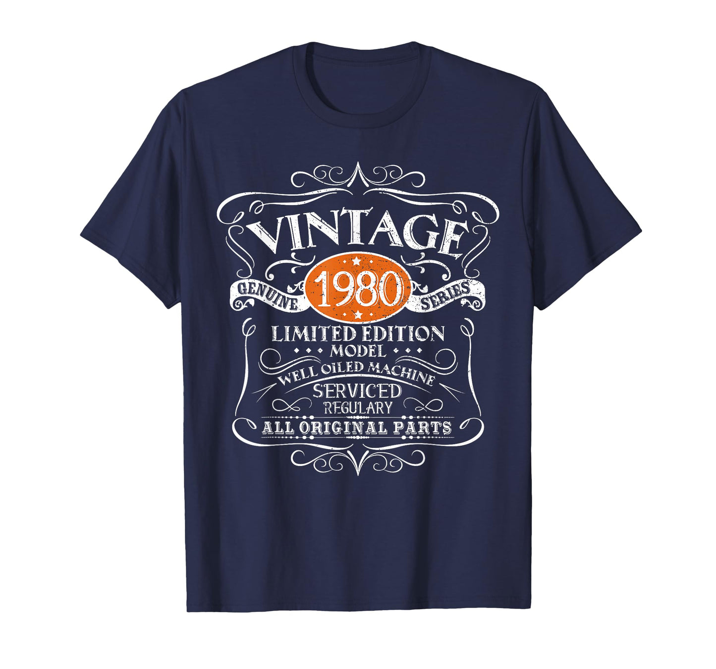 Vintage 1980 45th Birthday All Original Parts Design T-Shirt