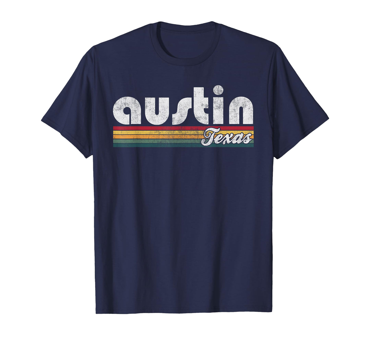 Austin Texas Vintage 70's 80's Retro Style Men Women Gift T-Shirt
