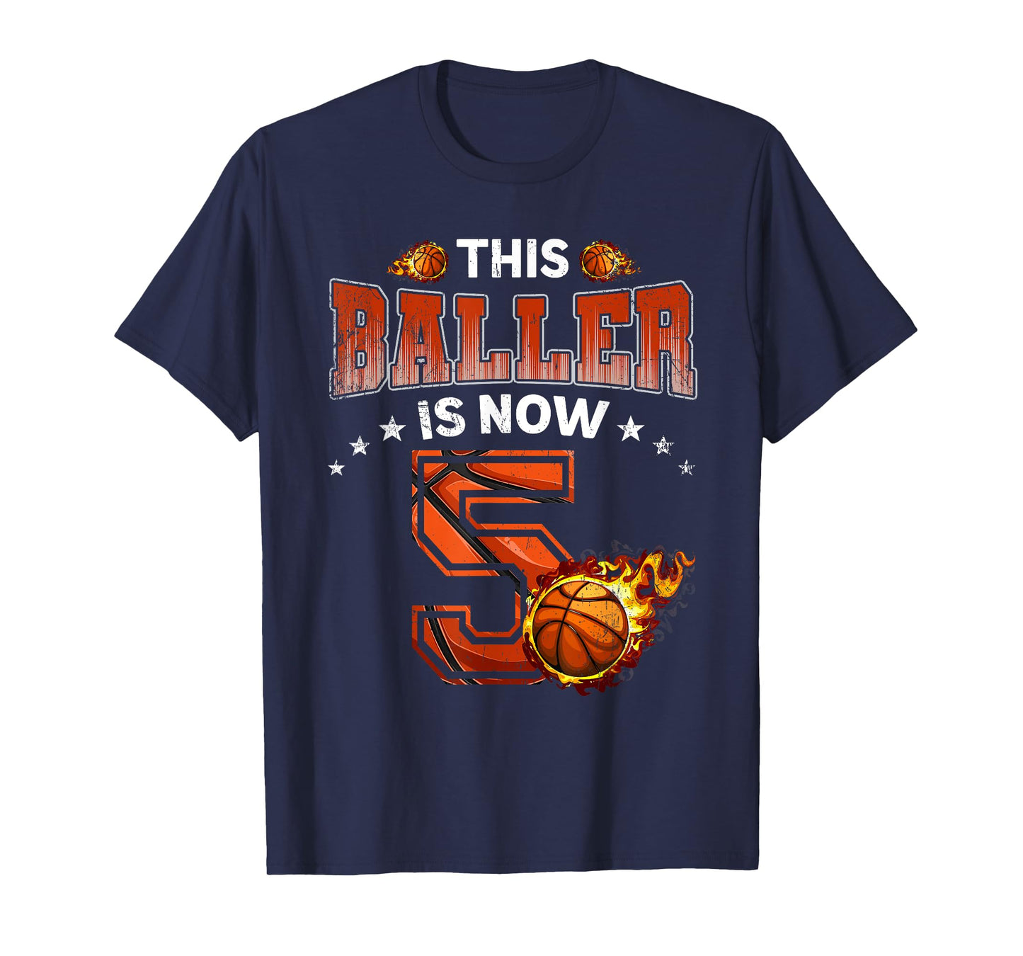 5th Birthday Boys Basketball Player Gifts 5 Years Old Kids T-Shirt
