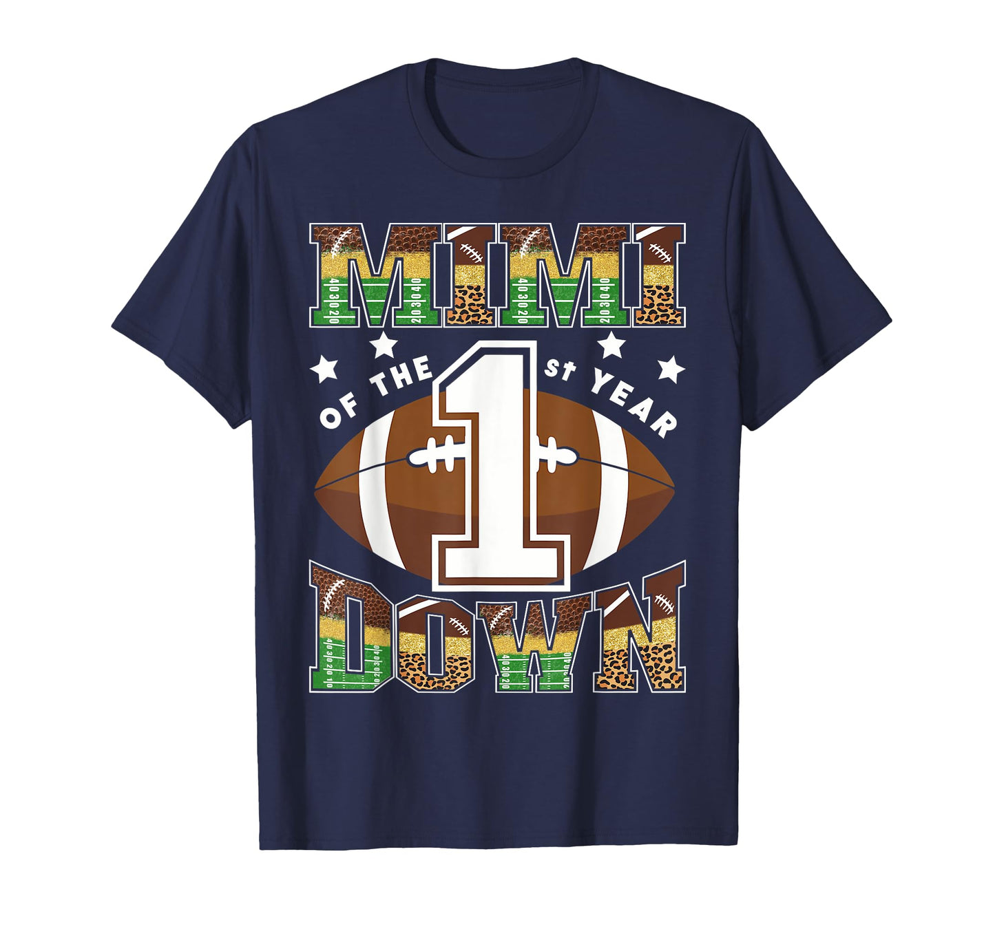 Mimi Of The 1St Year Down Football First Birthday Boy T-Shirt