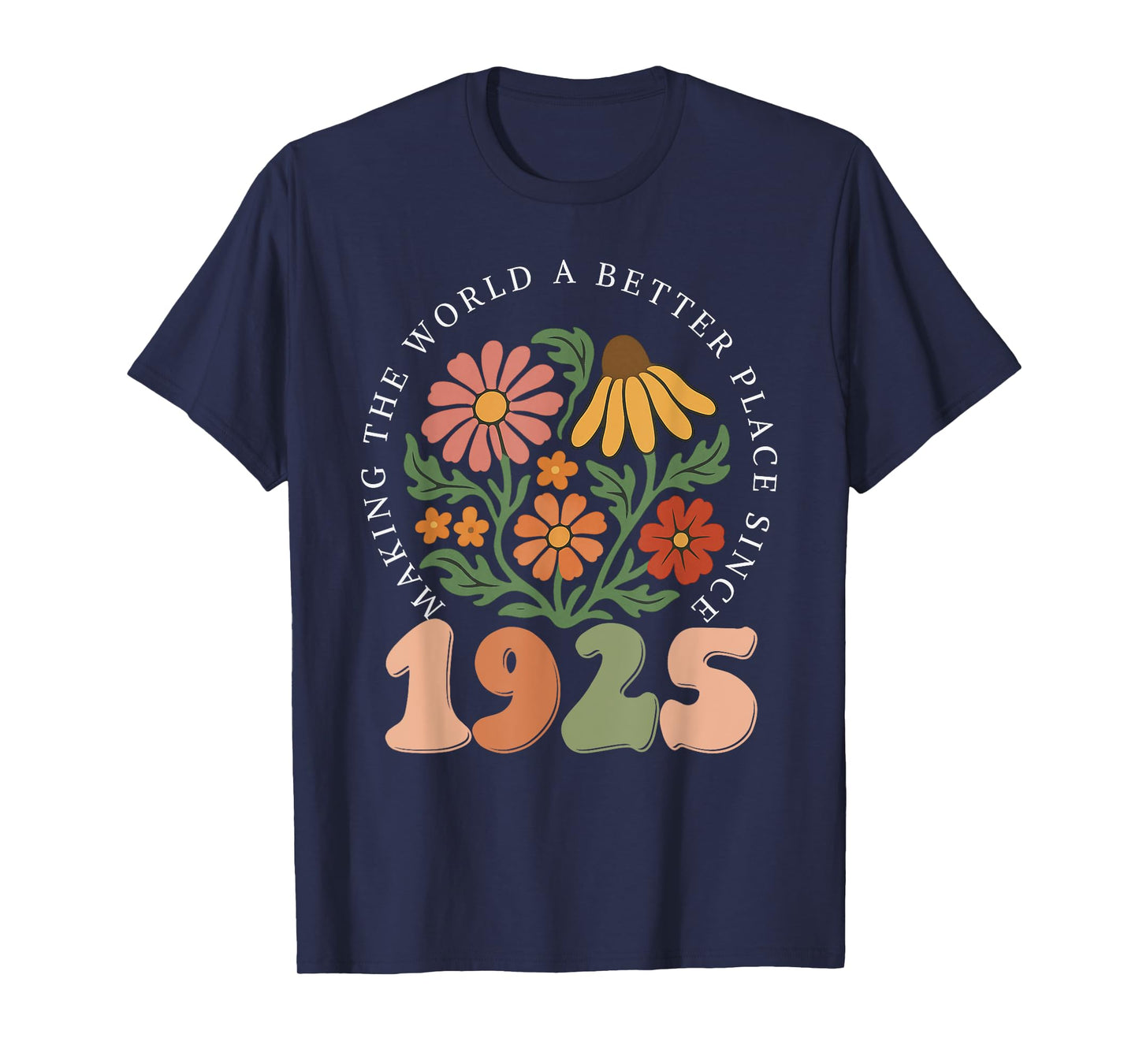 100 Years Old Vintage 1925 100th Birthday Wildflower Women T-Shirt