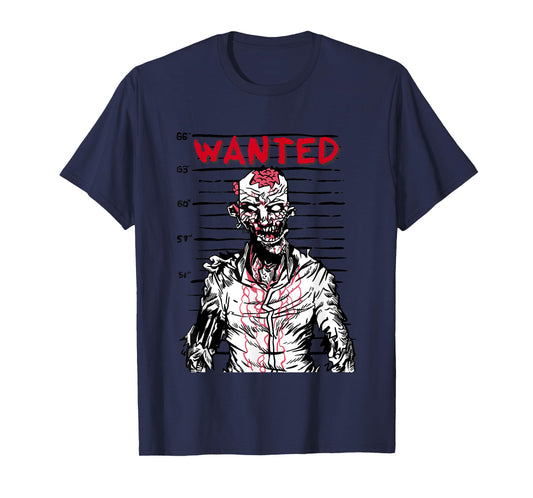 "Scary zombie wanted on Halloween" for horror movie fan T-Shirt